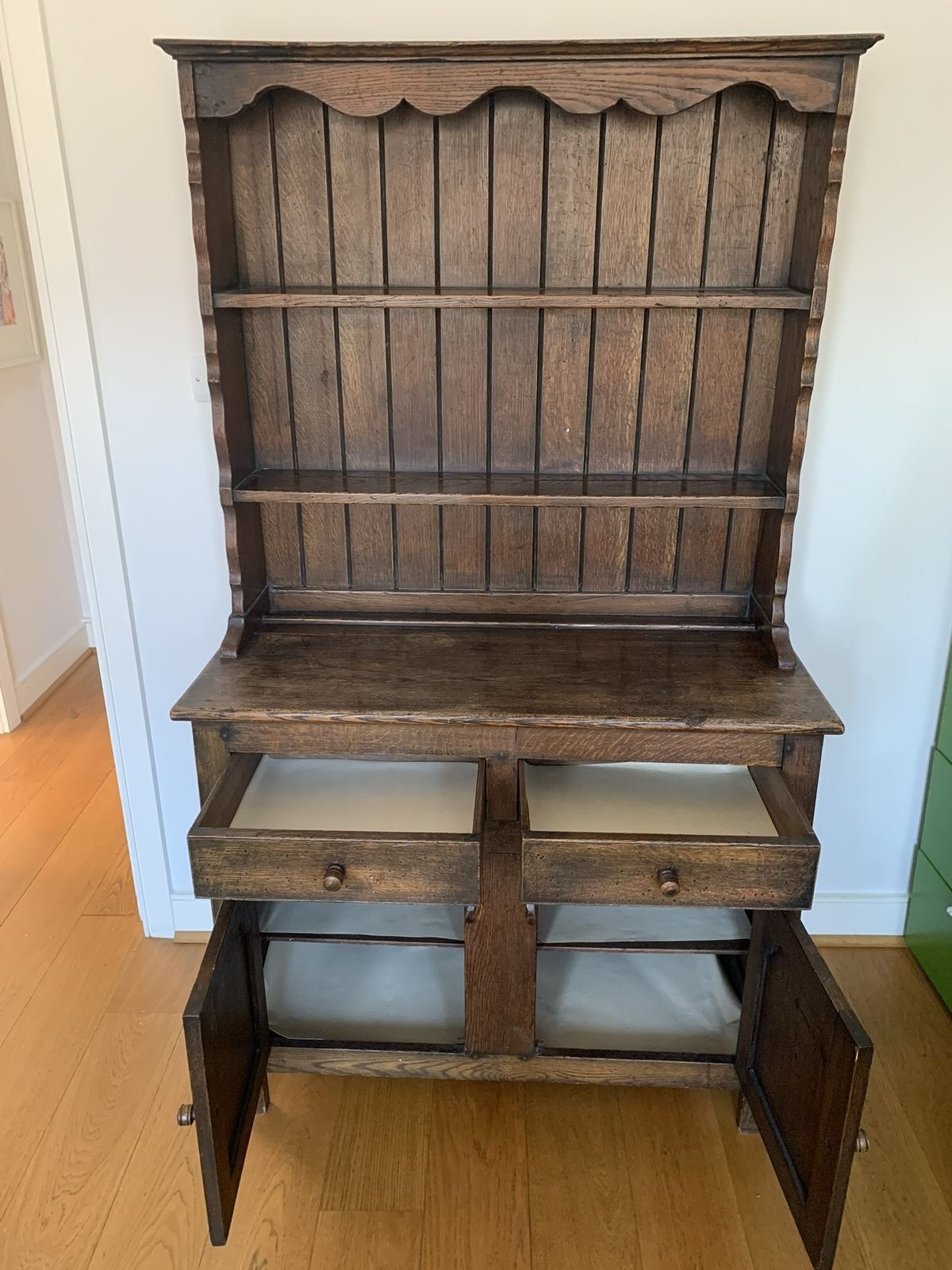 Solid Oak Welsh Dresser Early 20th Century