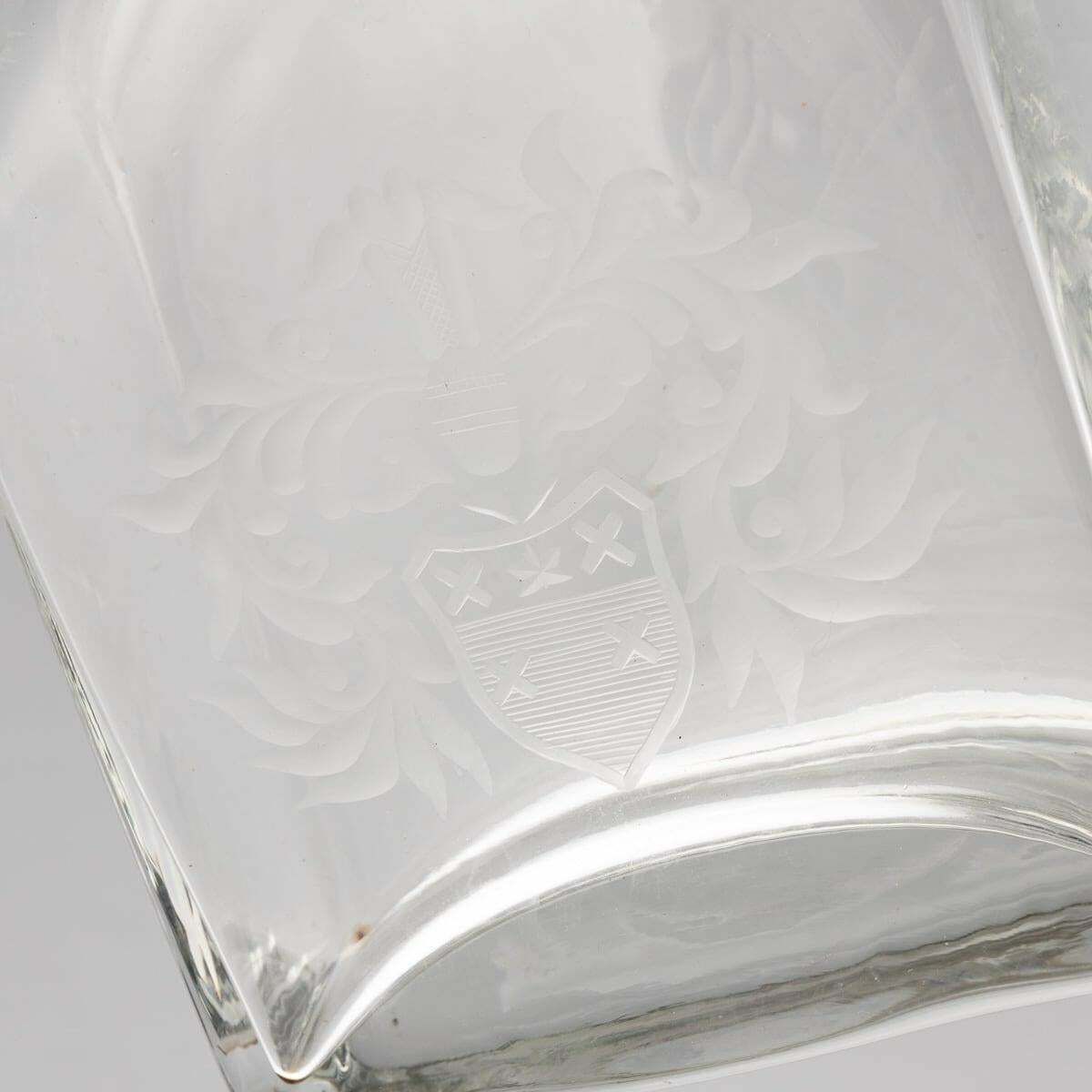 Home Decor 21stc English Solid Silver Mounted Glass Decanters With Heraldic Engraving C2007 photo
