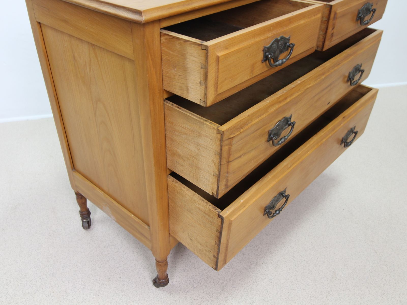 photo for sale Vintage Satinwood 4 Drawer Chest Of Drawers