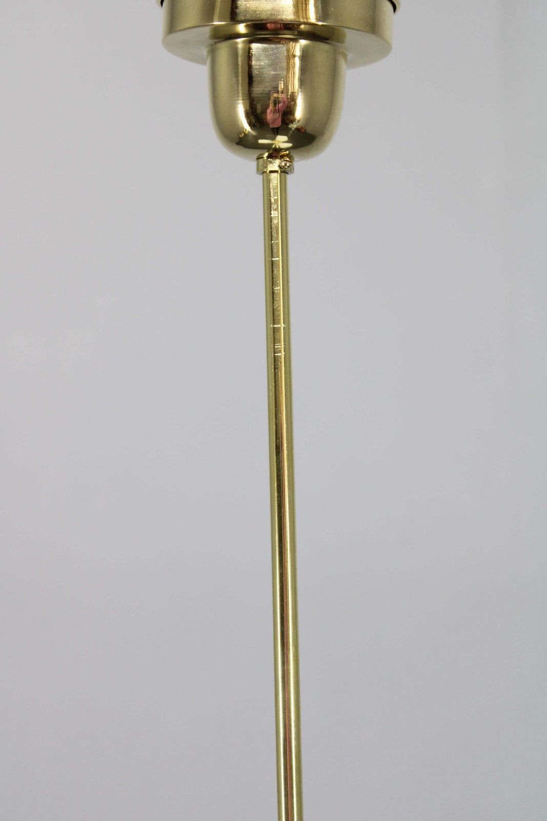 Art Deco Brass Chandelier With Opaline Glass, Czechoslovakia, 1930s photo 691.0
