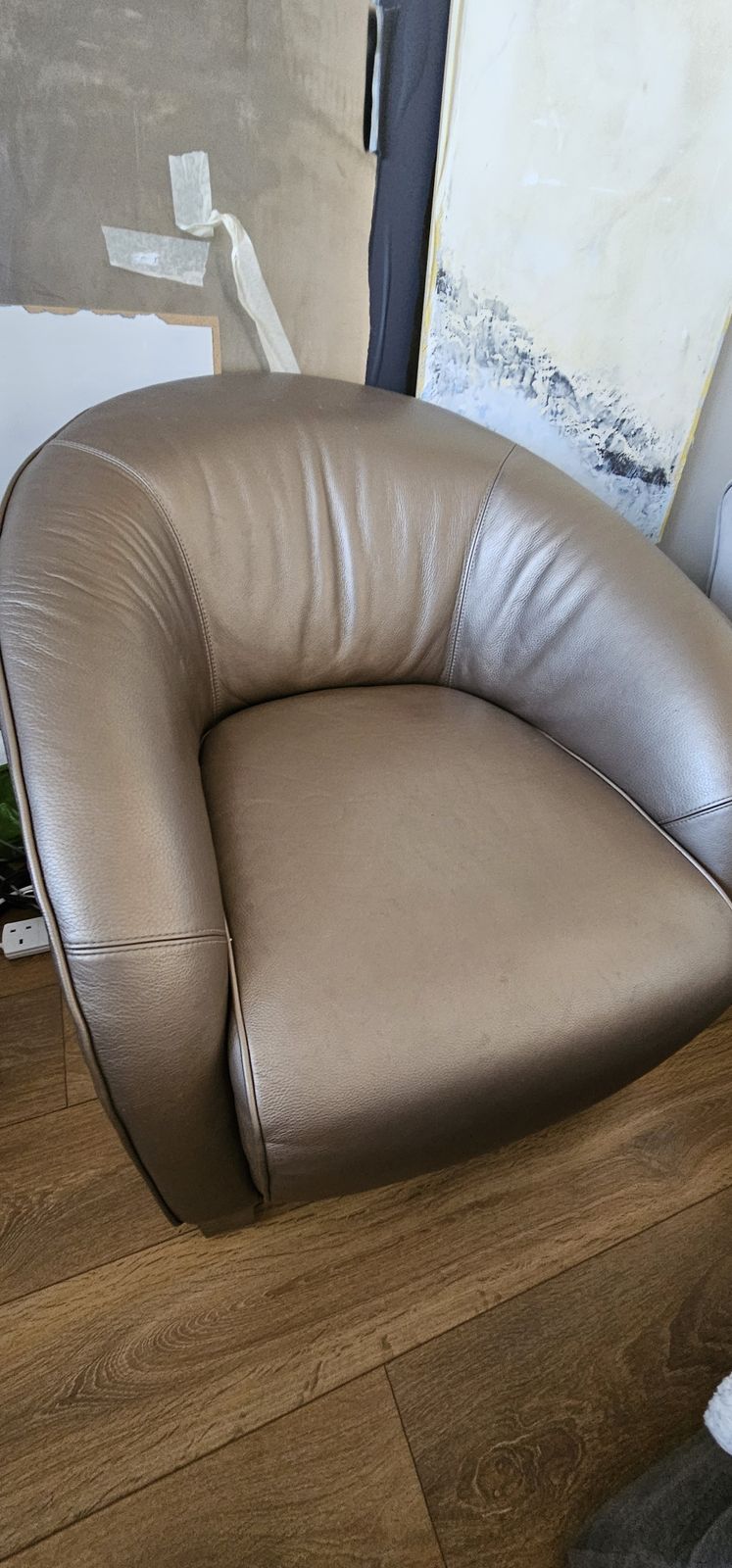 Natuzzi Liz Armchair Metalic Leather