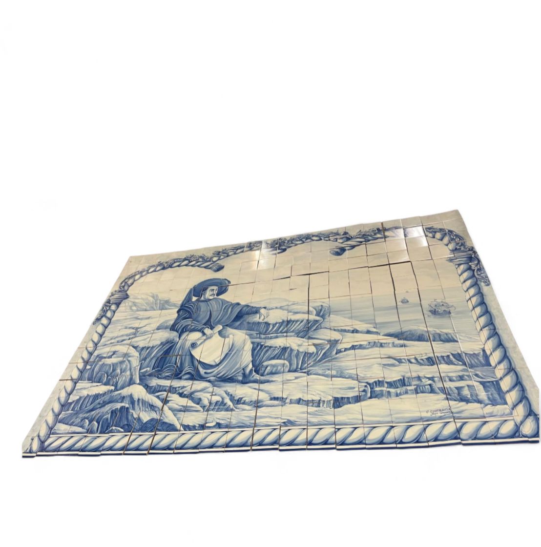 280 Hand Painted Azulejos Tiles / Henry The Navigator By C. Constantia / Jorge Gardoso 1996 / Portugal photo Home Fixtures