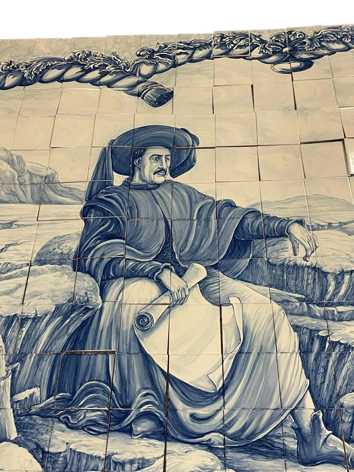 photo furniture 280 Hand Painted Azulejos Tiles / Henry The Navigator By C. Constantia / Jorge Gardoso 1996 / Portugal