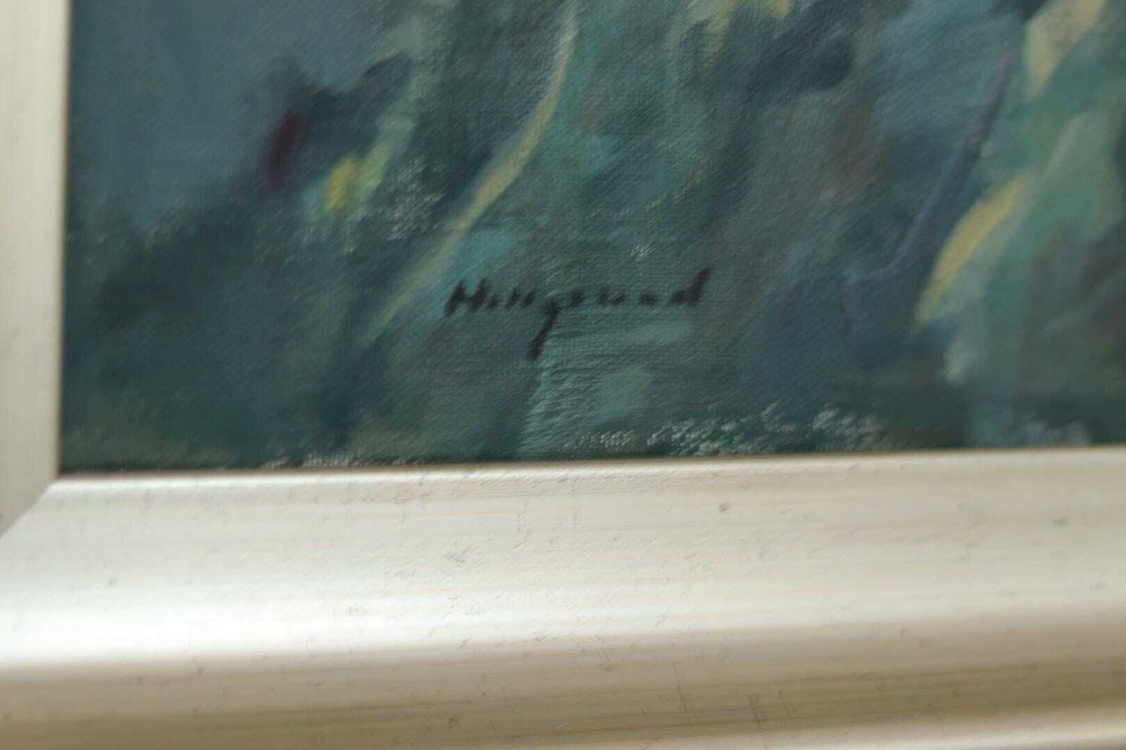 Original Mid Century Swedish Oil On Canvas – “Village Motif” By Bengt Hillgrund – Vintage & Framed 42.5 × 53 Cm (16.7" × 20.9") photo Art