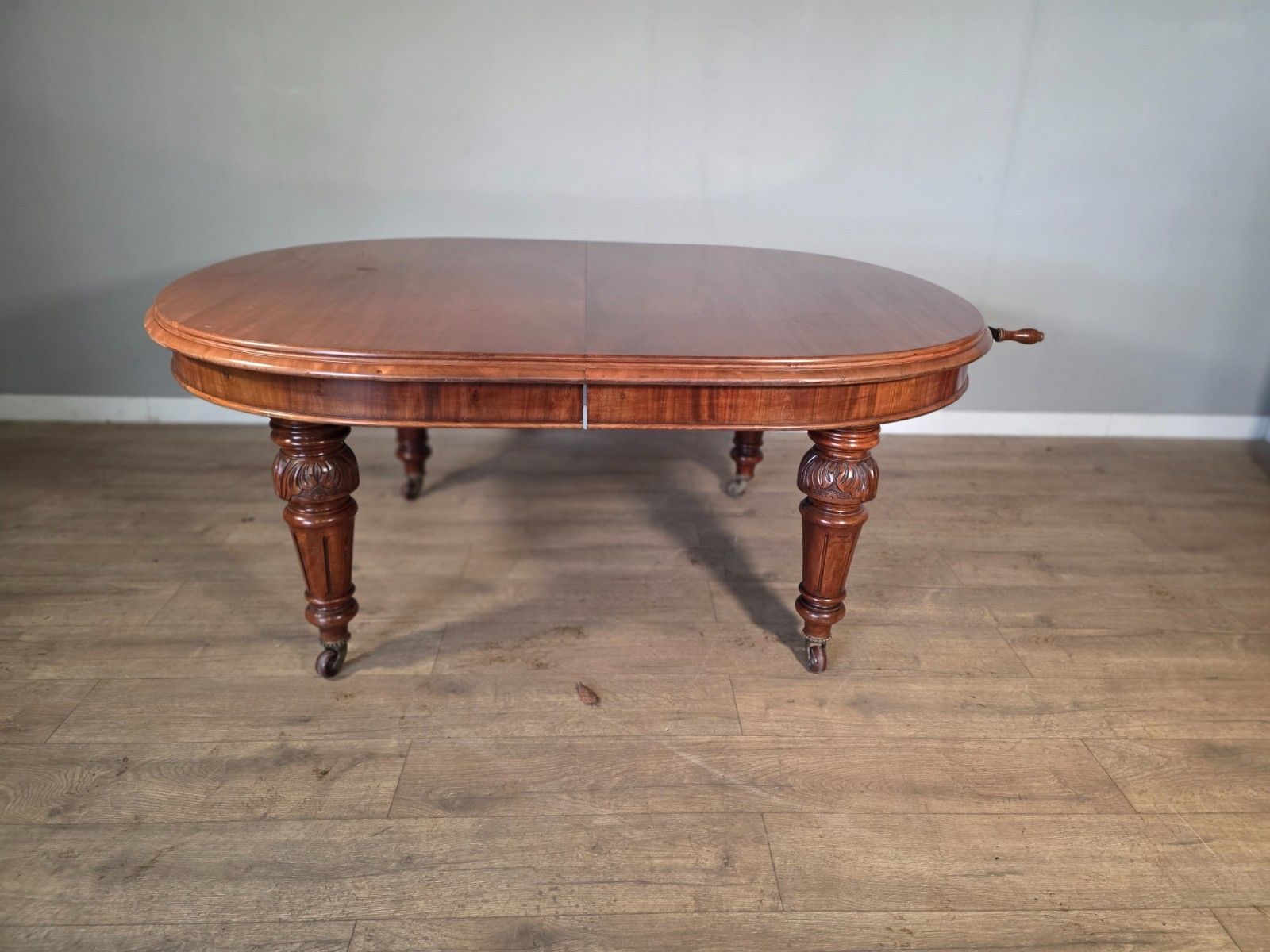 Antique Victorian Mahogany Wind Out Table 1860s. photo furniture