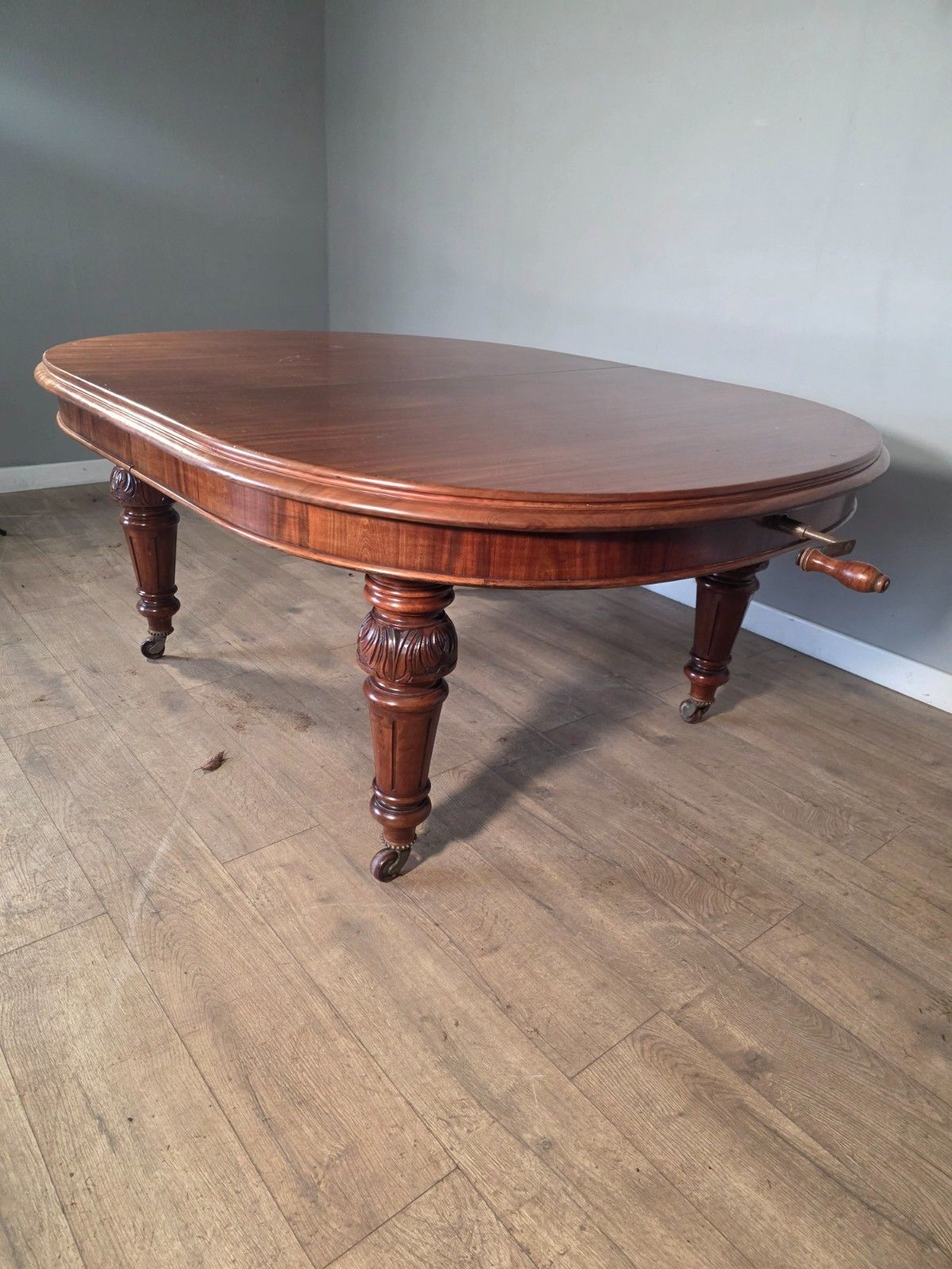 Antique Victorian Mahogany Wind Out Table 1860s. photo vinterior
