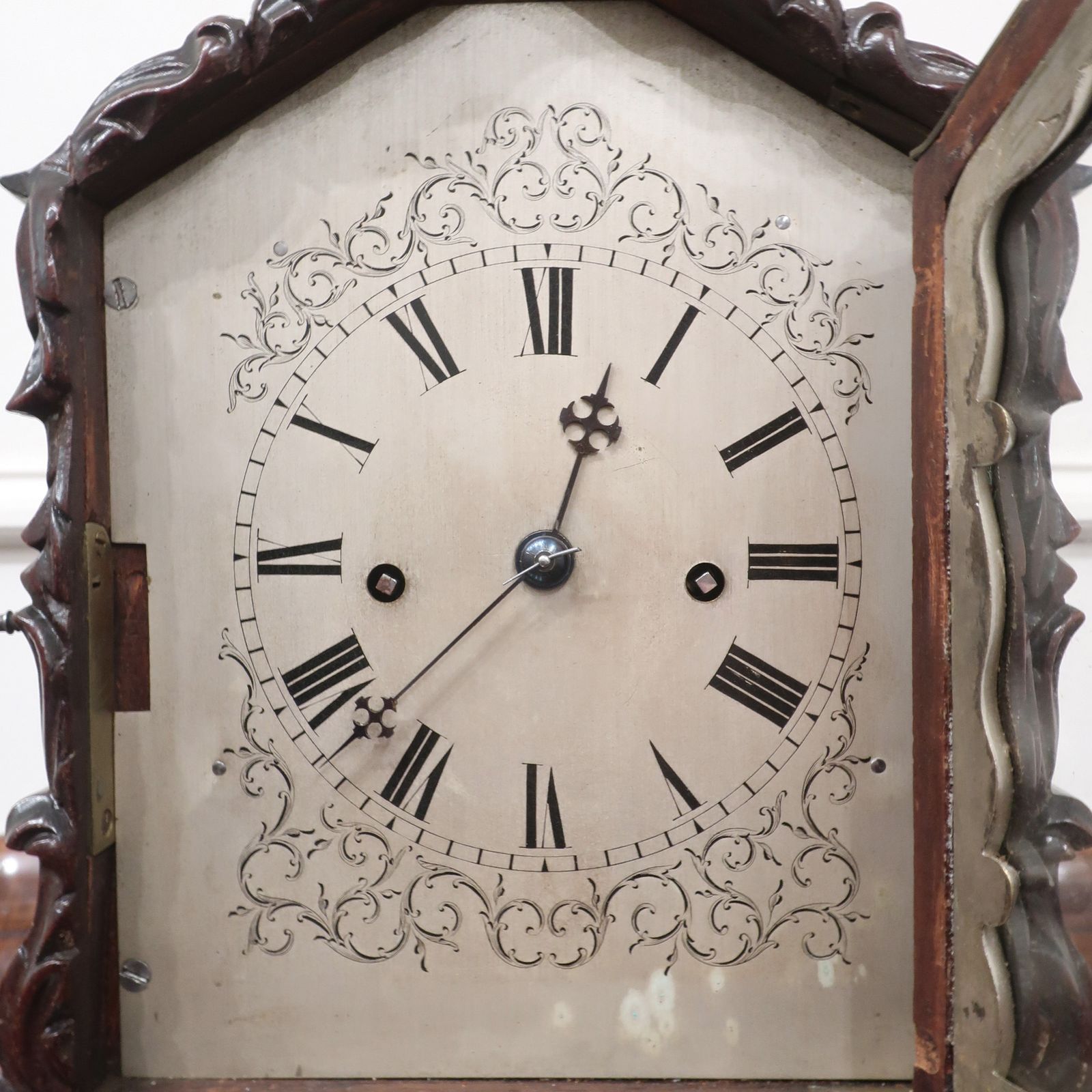 Early Victorian Mahogany Library Clock photo for sale