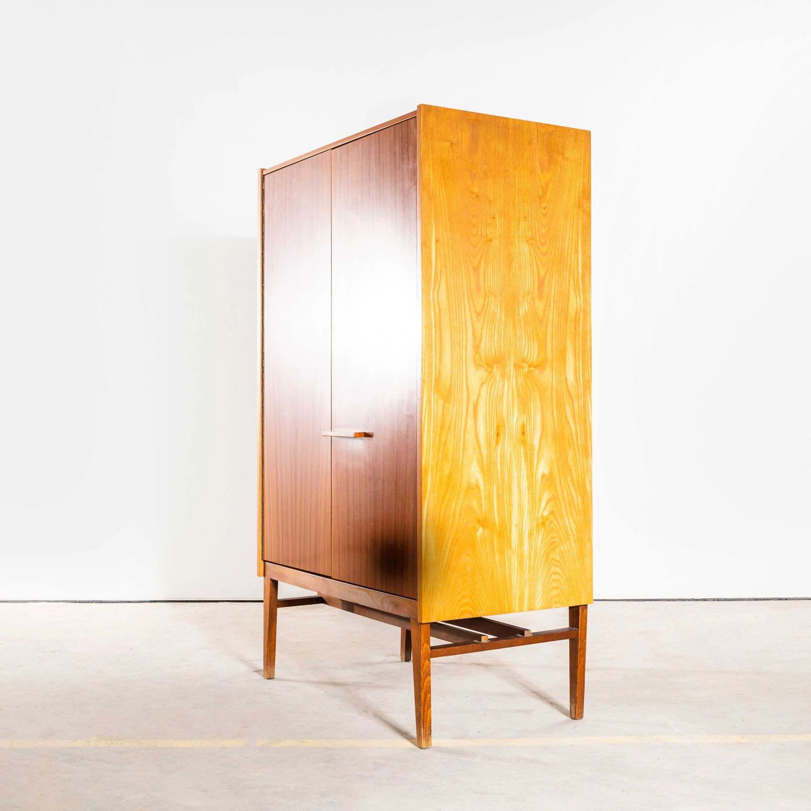 1960’s Mid Century Sapele Shelved Cupboard With Pin Legs photo 834.0
