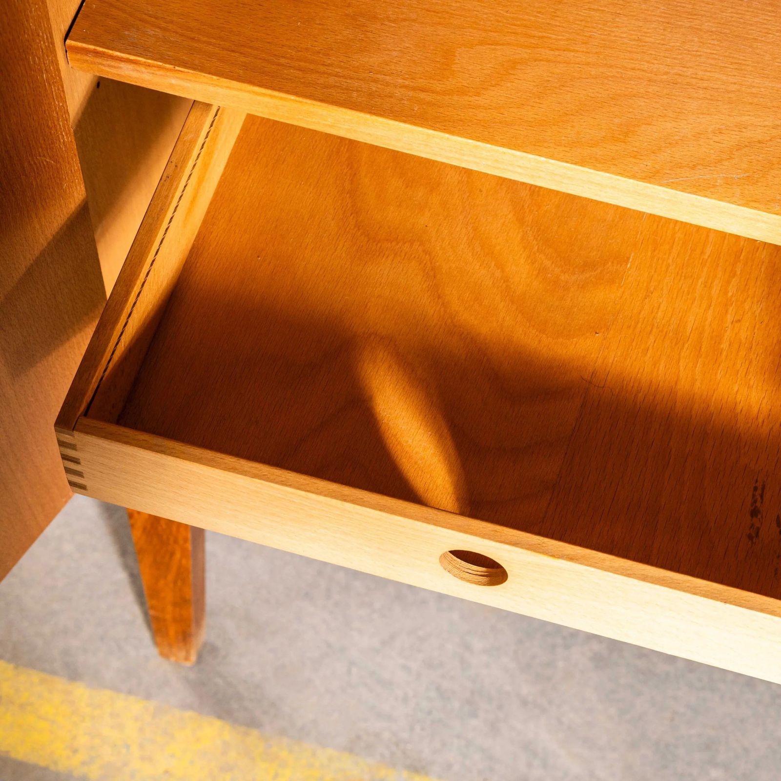 1960’s Mid Century Sapele Shelved Cupboard With Pin Legs photo buy