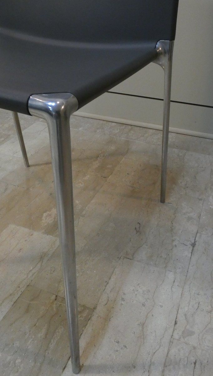 photo for sale Aluminum And Polyurethane Chairs By Roberto Barbieri For B&B Italia, 2000s, Set Of 4