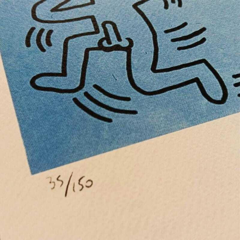 1990s Keith Haring Limited Edition Lithograph Numbered In Pencil. photo Art