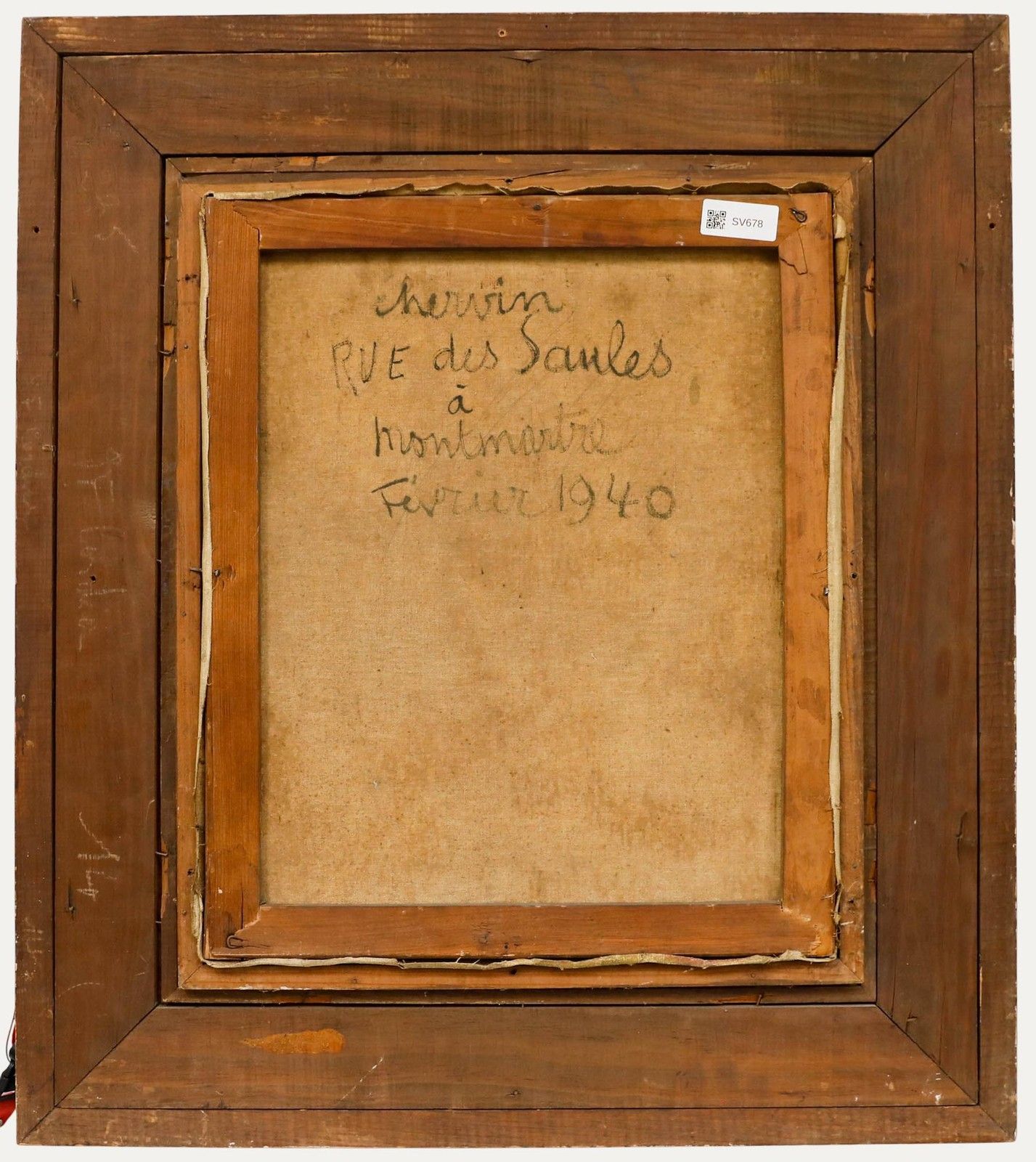 Louis Chervin (1905 1969) Mid 20th Century Oil, Rue Des Saules En Février photo for sale