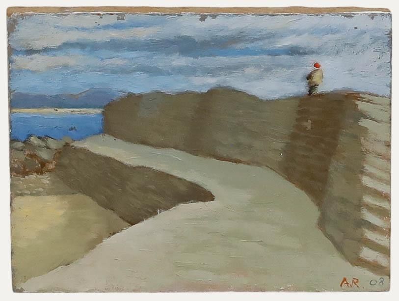 Aingelda Redmond (B.1927) 2008 Oil, The Cobb, Lyme Regis