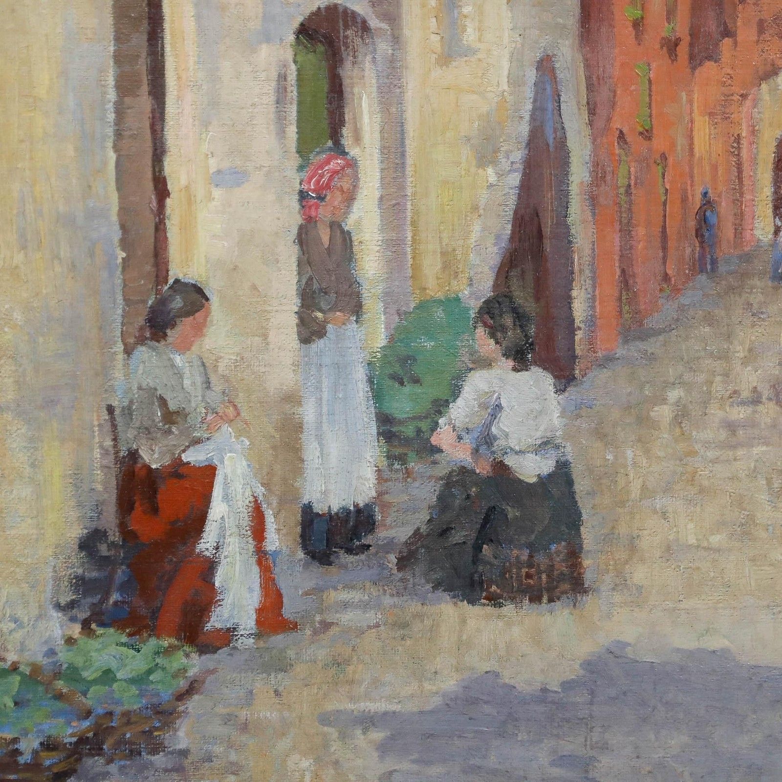 Impressionist School Mid 20th Century Oil The Neighbourhood Watch photo Art