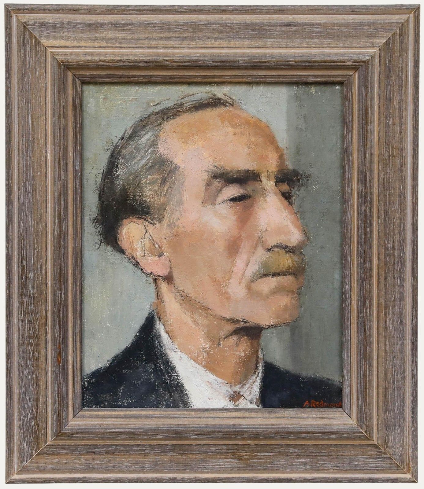 Aingelda Redmond (B.1927) 20th Century Oil, Man With Moustache