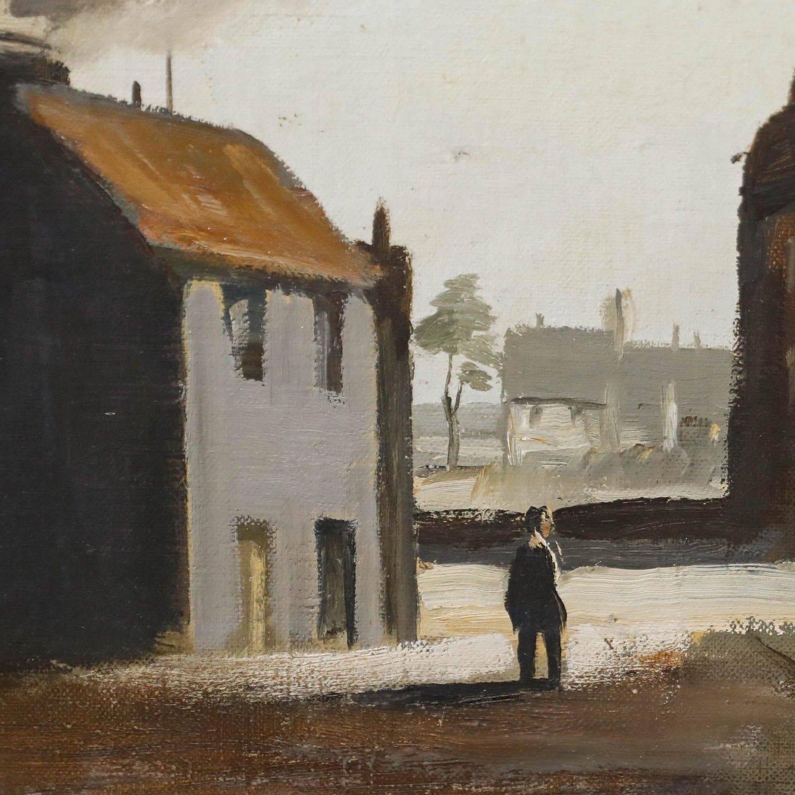 Attrib. Philip Hugh Padwick (1876 1958) 20th Century Oil, Street In Shadow photo Art