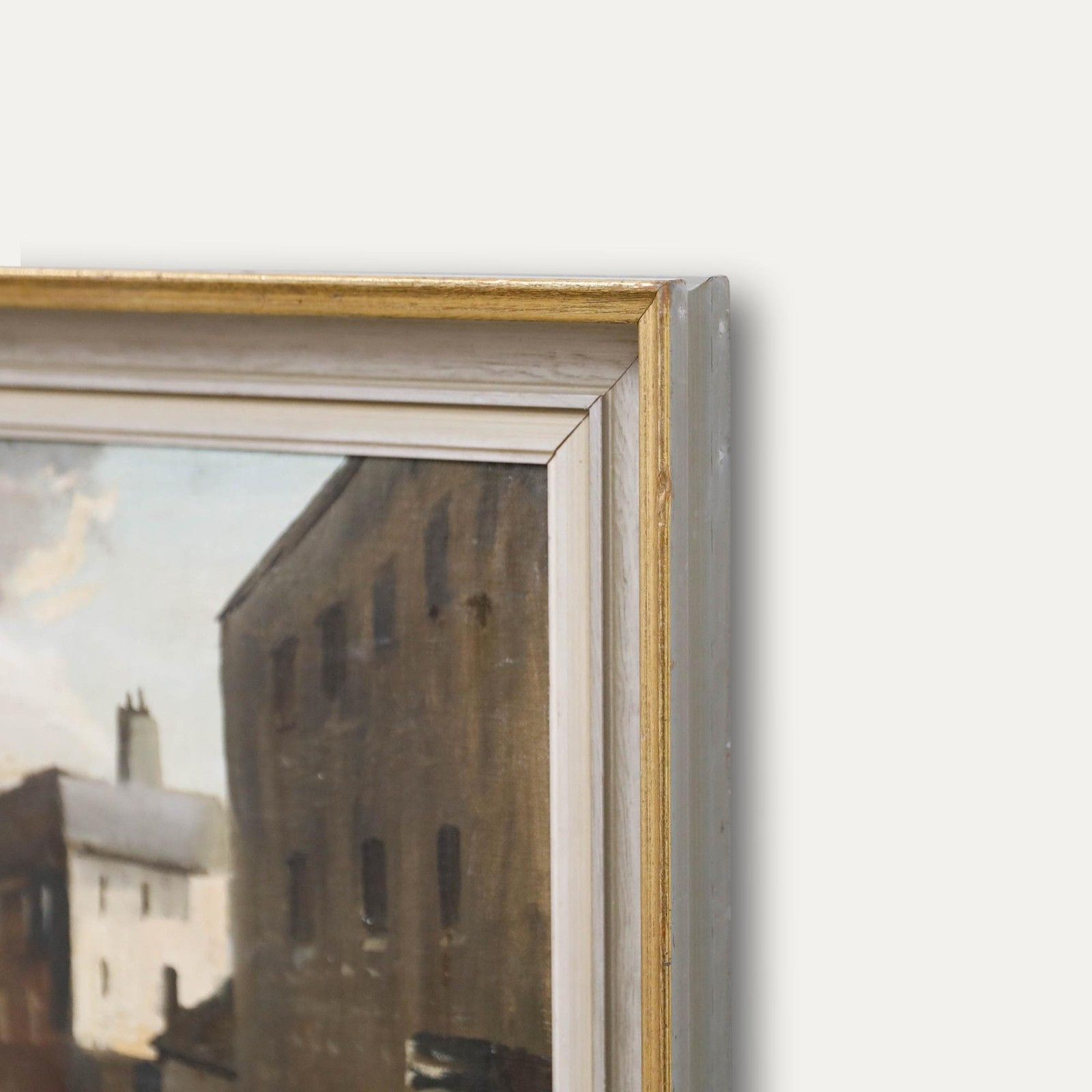 Attrib. Philip Hugh Padwick (1876 1958) 20th Century Oil, Street In Shadow photo vinterior