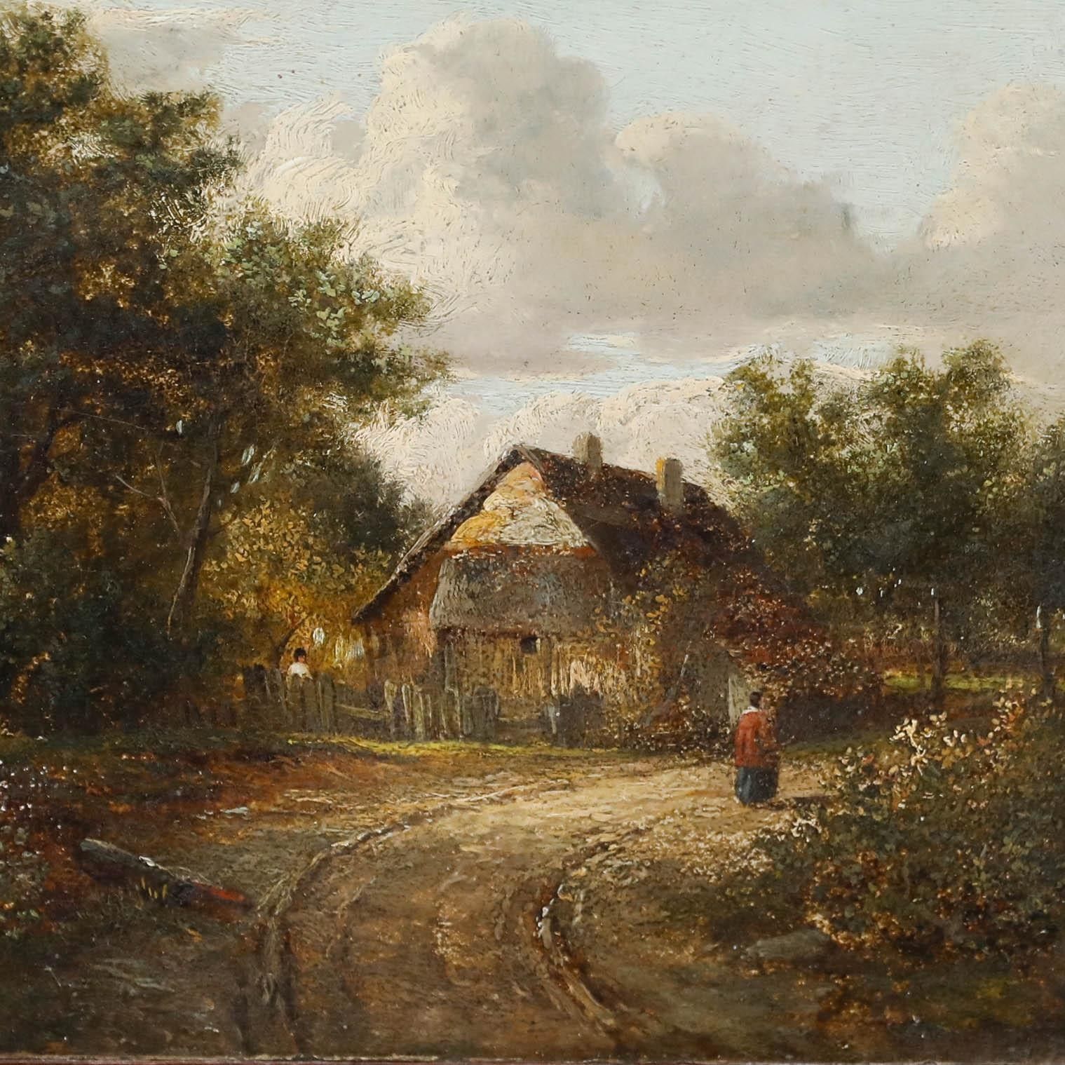 Patrick Nasmyth (1787 1831) Early 19th Century Oil, Up The Winding Path photo Art
