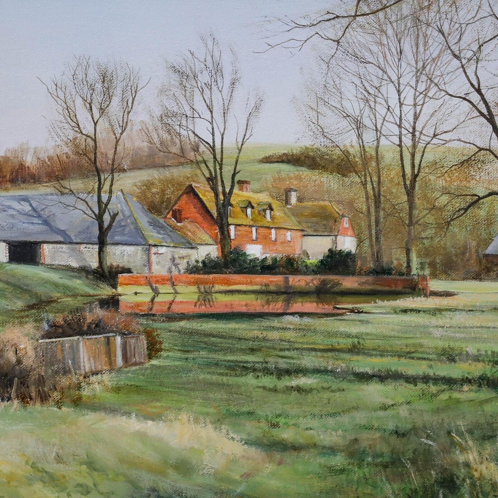 Michael Morris (B.1938) 20th Century Oil, Dappled Sunlight, Saddlescombe photo Art