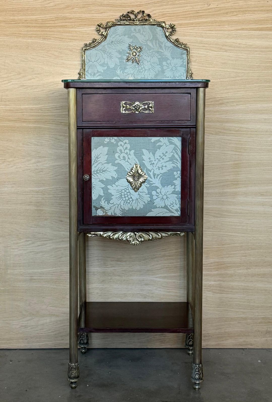 Pair Of Antique French 19th Hight Night Stands Or Bedside Mahogany Tables photo Furniture