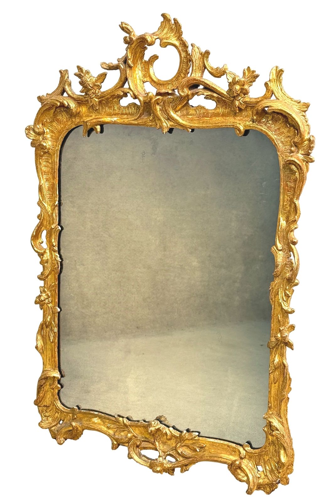 18th Century Chippendale Rococo Giltwood Wall Mirror (England, Circa 1760) photo vinterior