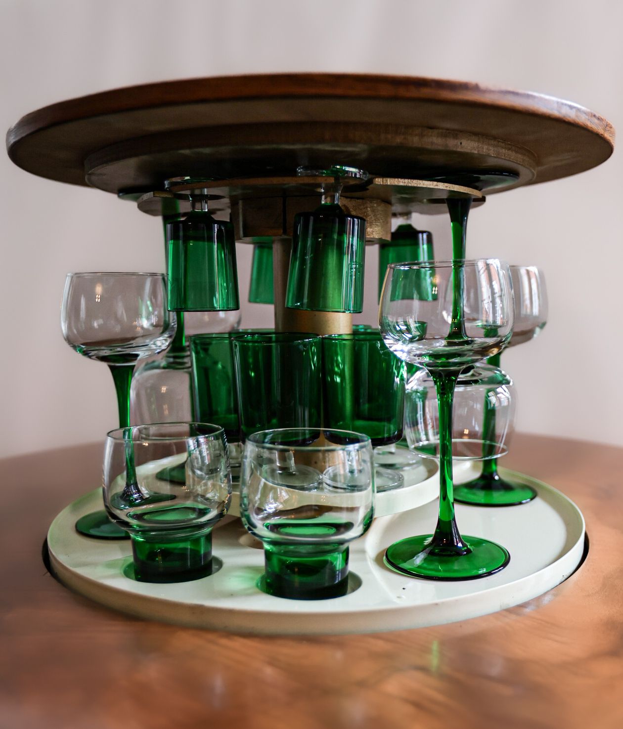 Art Deco Walnut Surprise Cocktail Table 1930s photo furniture