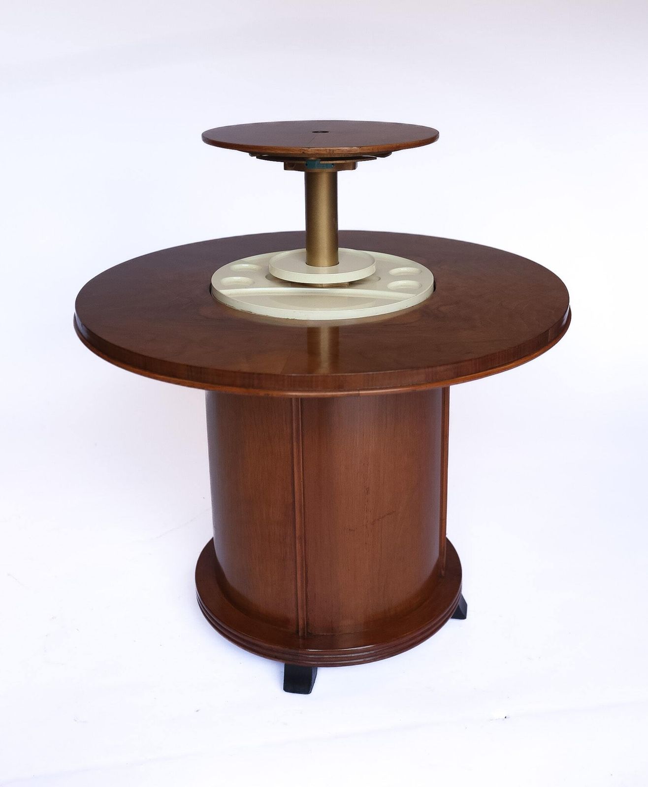 Art Deco Walnut Surprise Cocktail Table 1930s photo vintage
