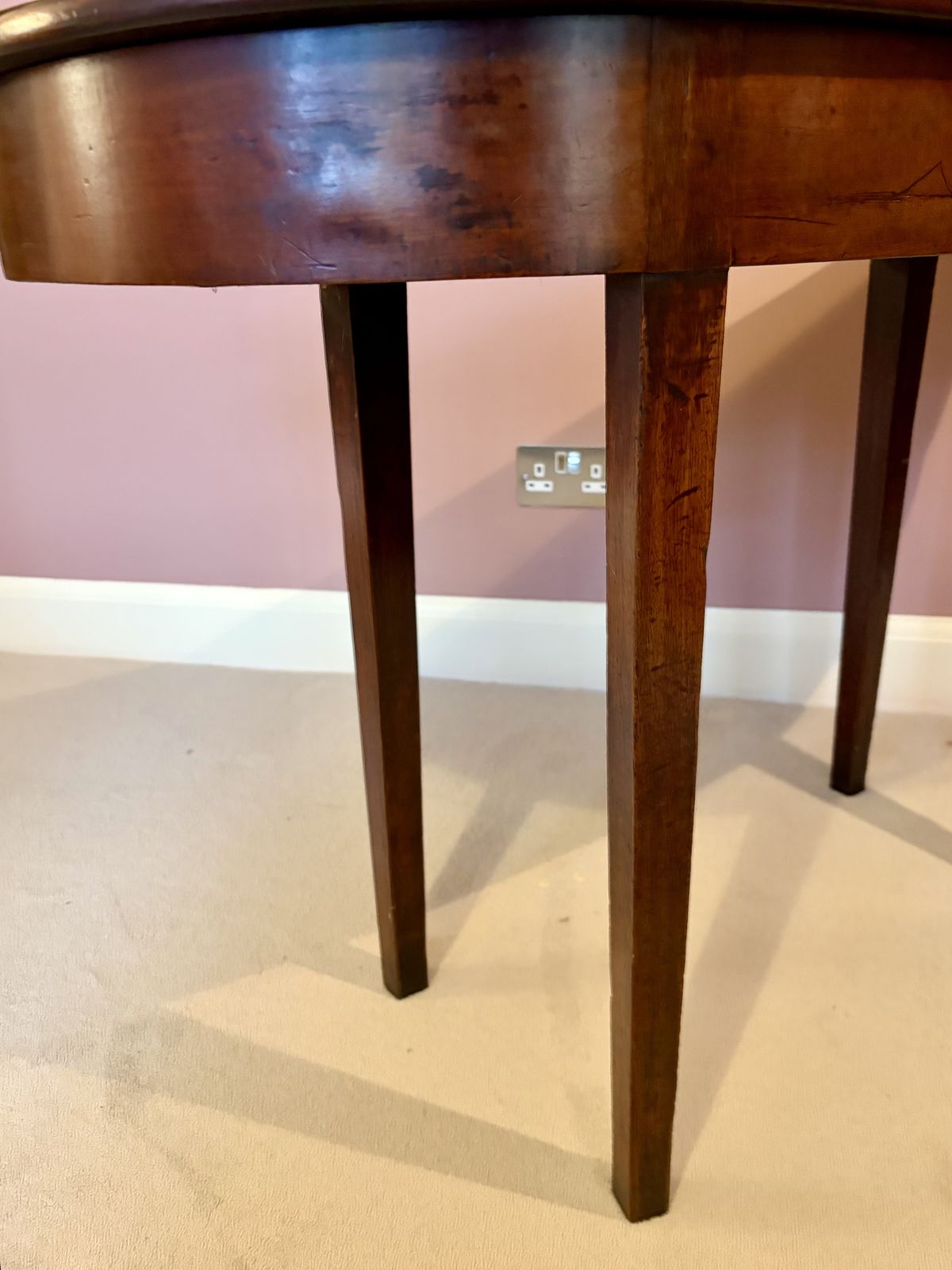 A Pair Of Georgian Mahogany D Shaped Console Tables photo Furniture