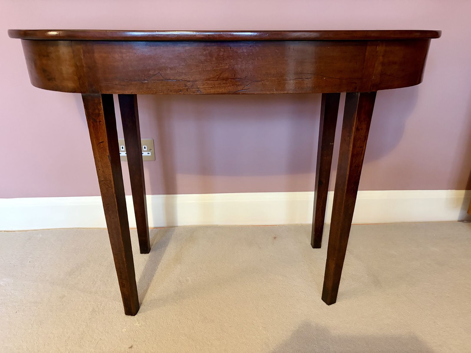 A Pair Of Georgian Mahogany D Shaped Console Tables photo buy