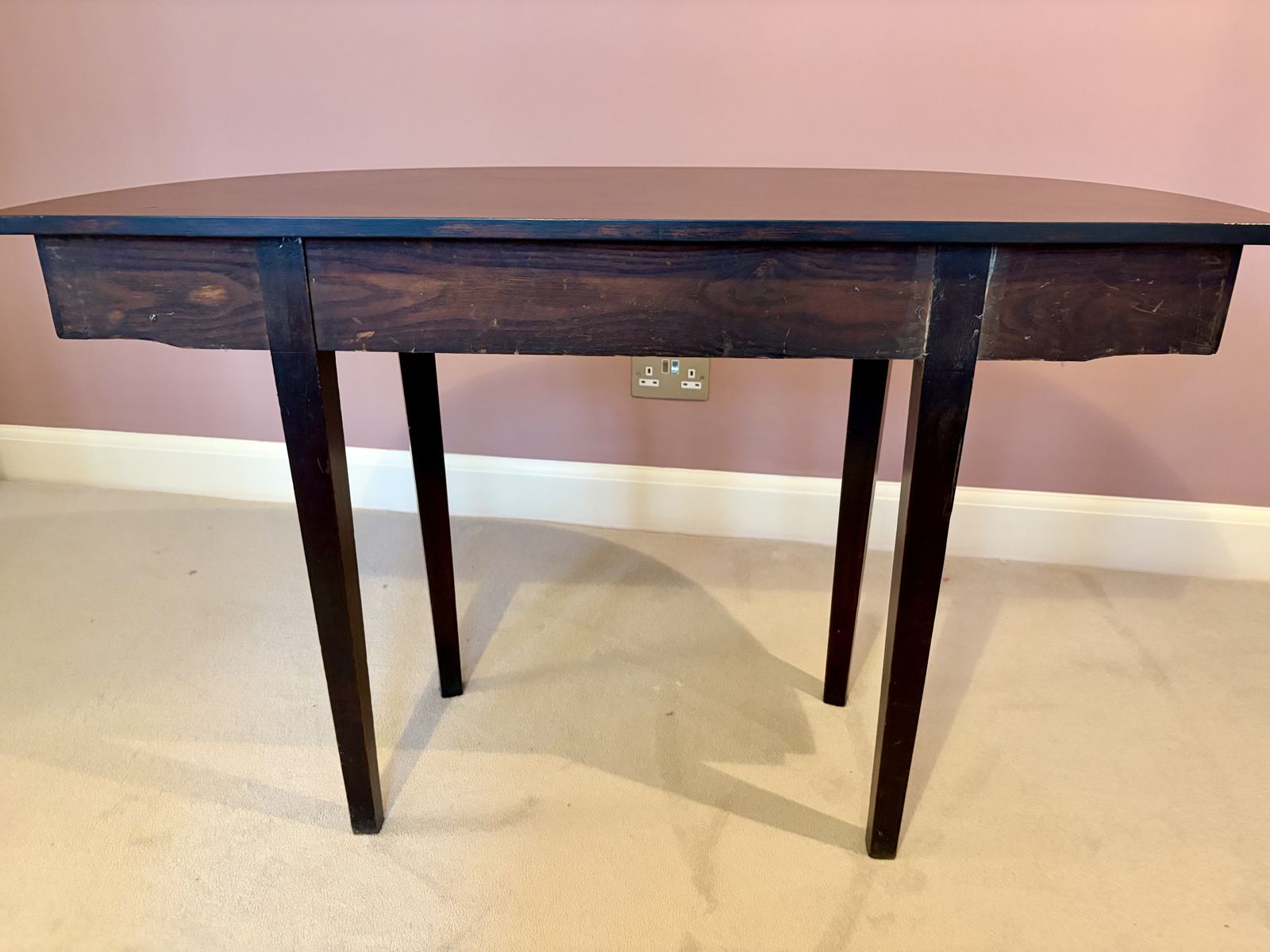 photo for sale A Pair Of Georgian Mahogany D Shaped Console Tables