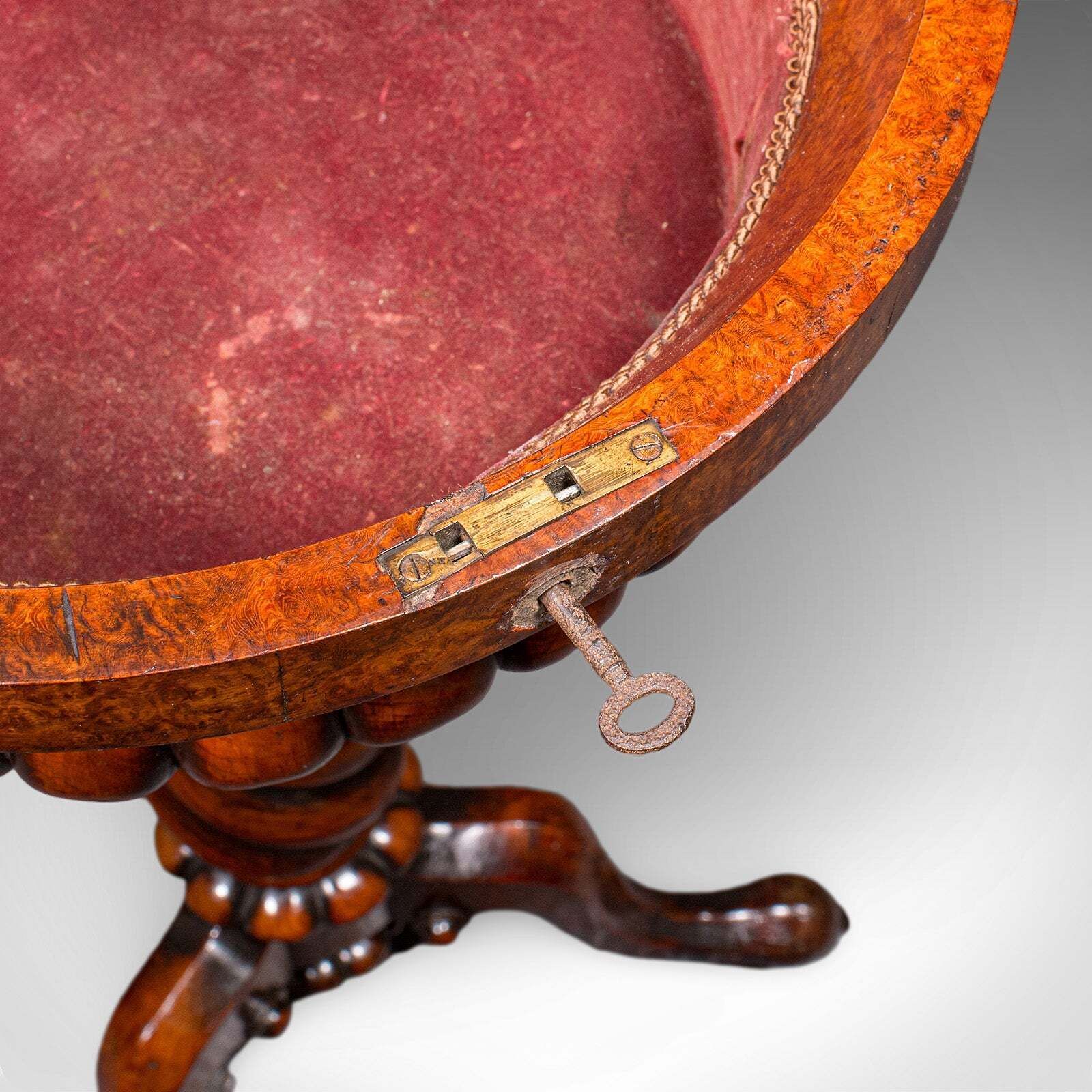 photo for sale Antique Spirits Table, English, Burr Maple, Glasses Stand, Teapoy, William IV