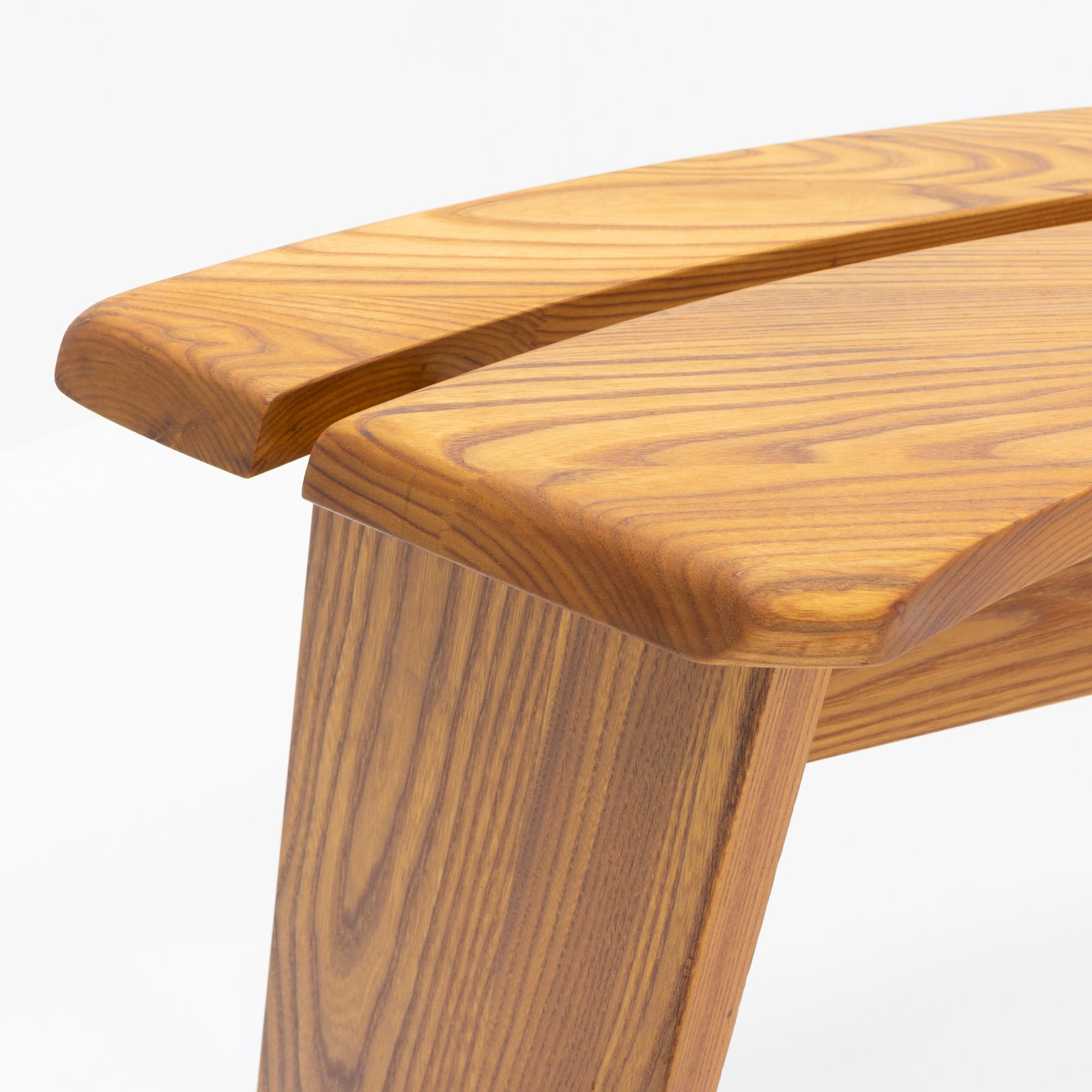photo furniture French Original Design Classic S38 Curved Benches In Elm From Pierre Chapo, 1980s, Set Of 2
