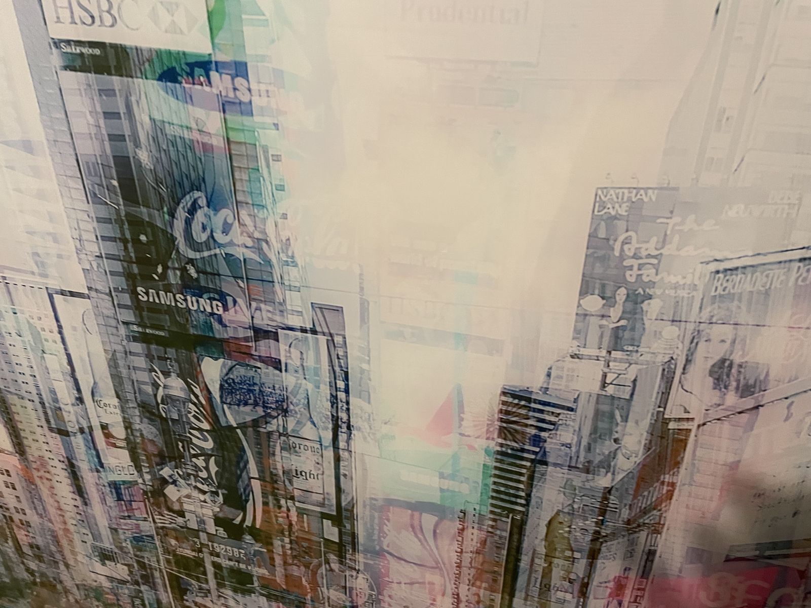 Large Contemporary Glass Wall Artwork – Abstract New York City photo Art