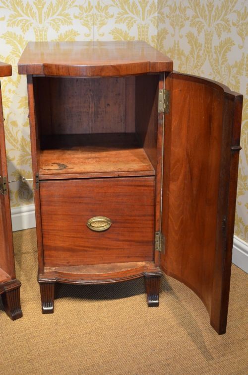 photo for sale A Pair Of Regency Mahogany Pedestal Cabinets
