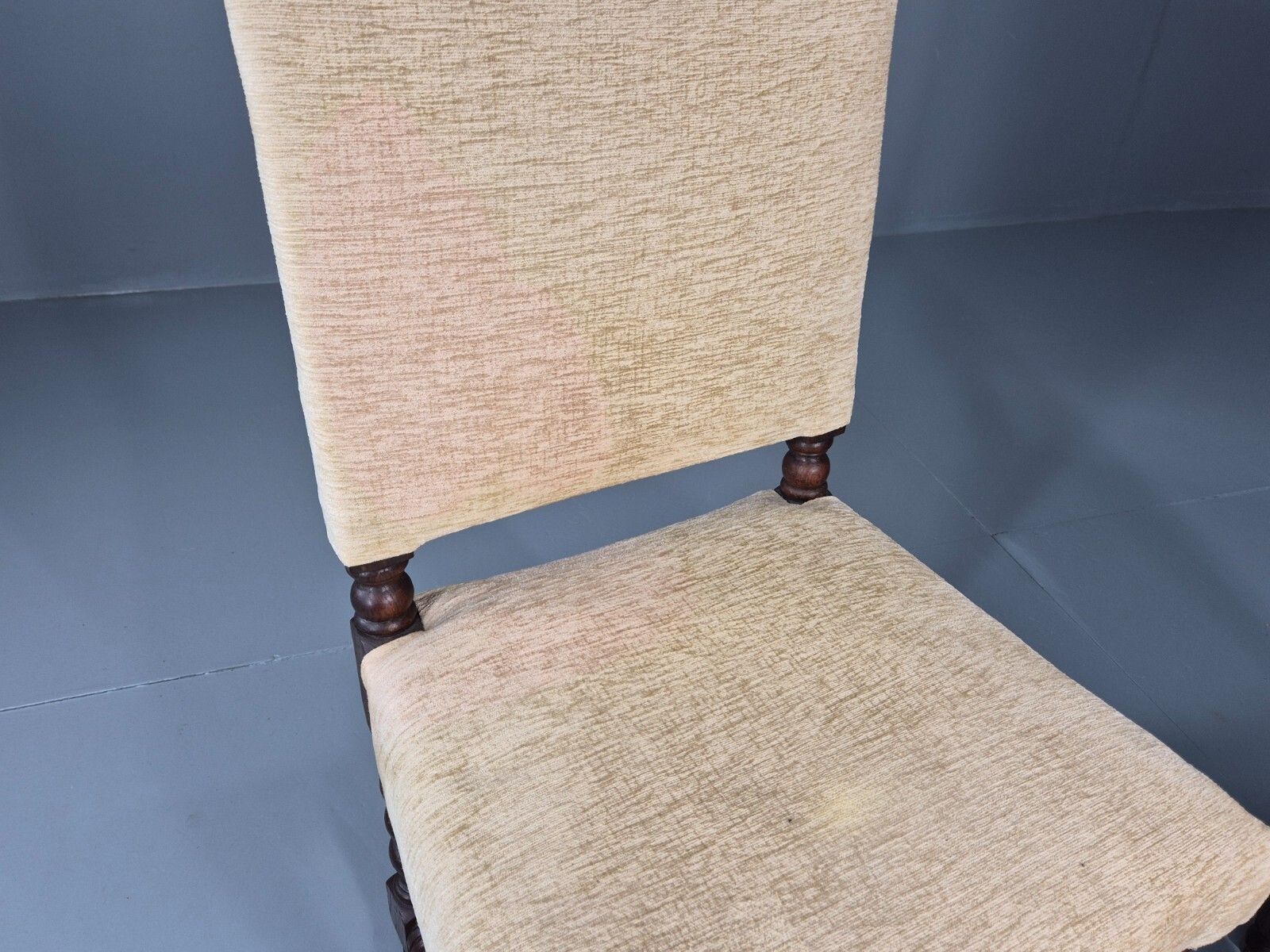 photo buy 2 Baroque Dining Chairs In Oak Barley Twist H Stretchers Antique Eb11425 Vdin