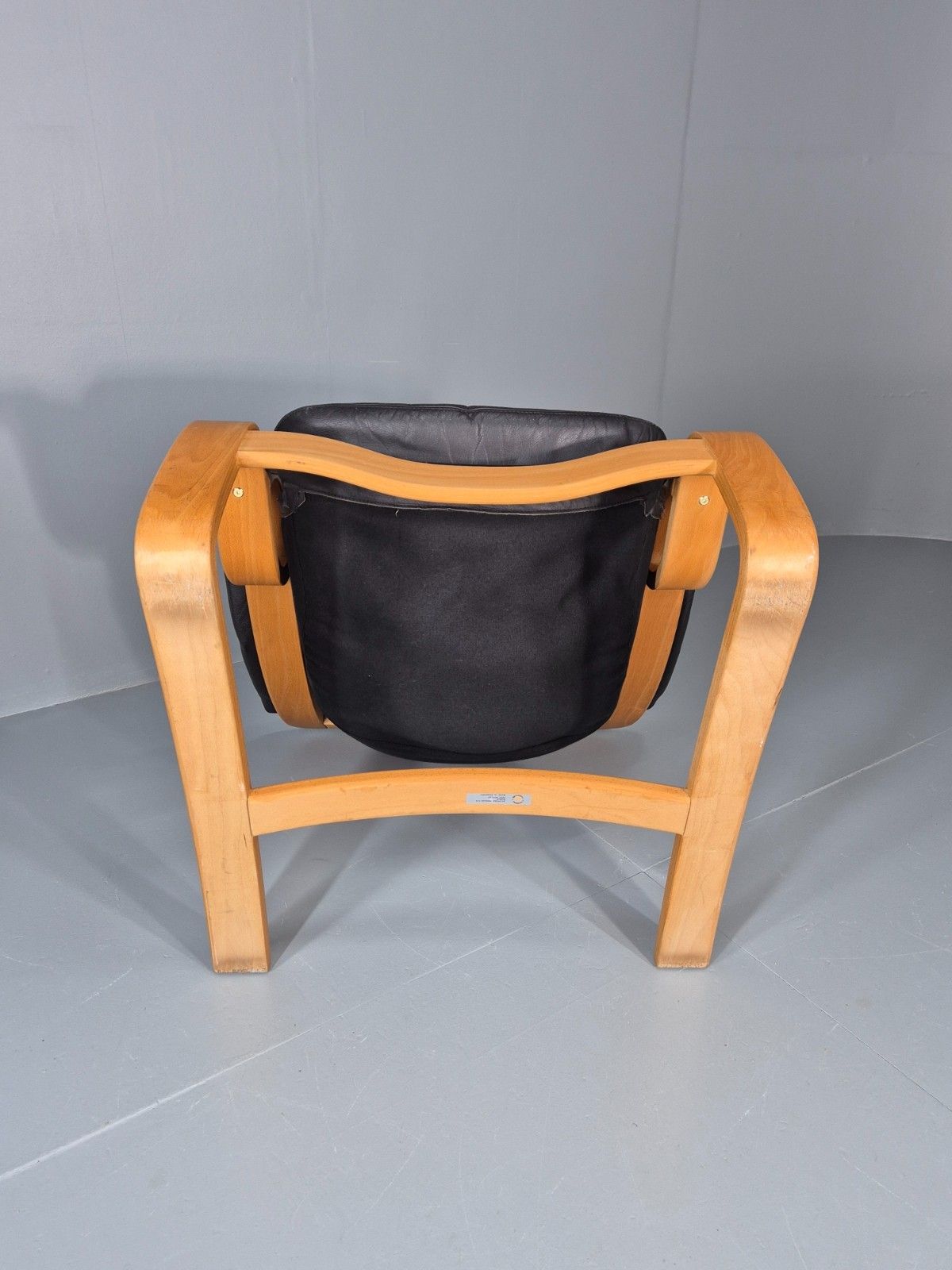 photo buy Skippers Apollo Leather Lounge Chair Bentwood Frame 1980s Retro Mcm Eb11290 Mben
