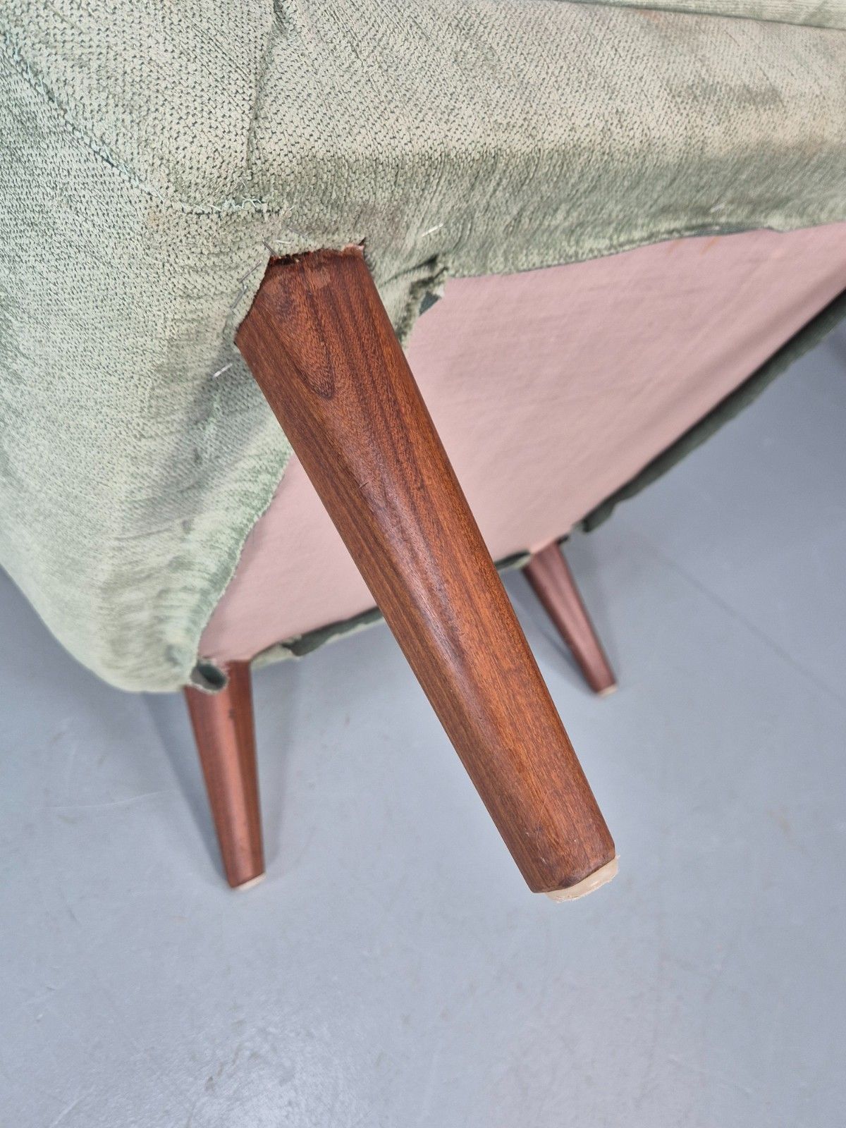 Mid Century Scandinavian Lounge Chair 1960s Retro Green  Eb11090 Mnor photo vintage