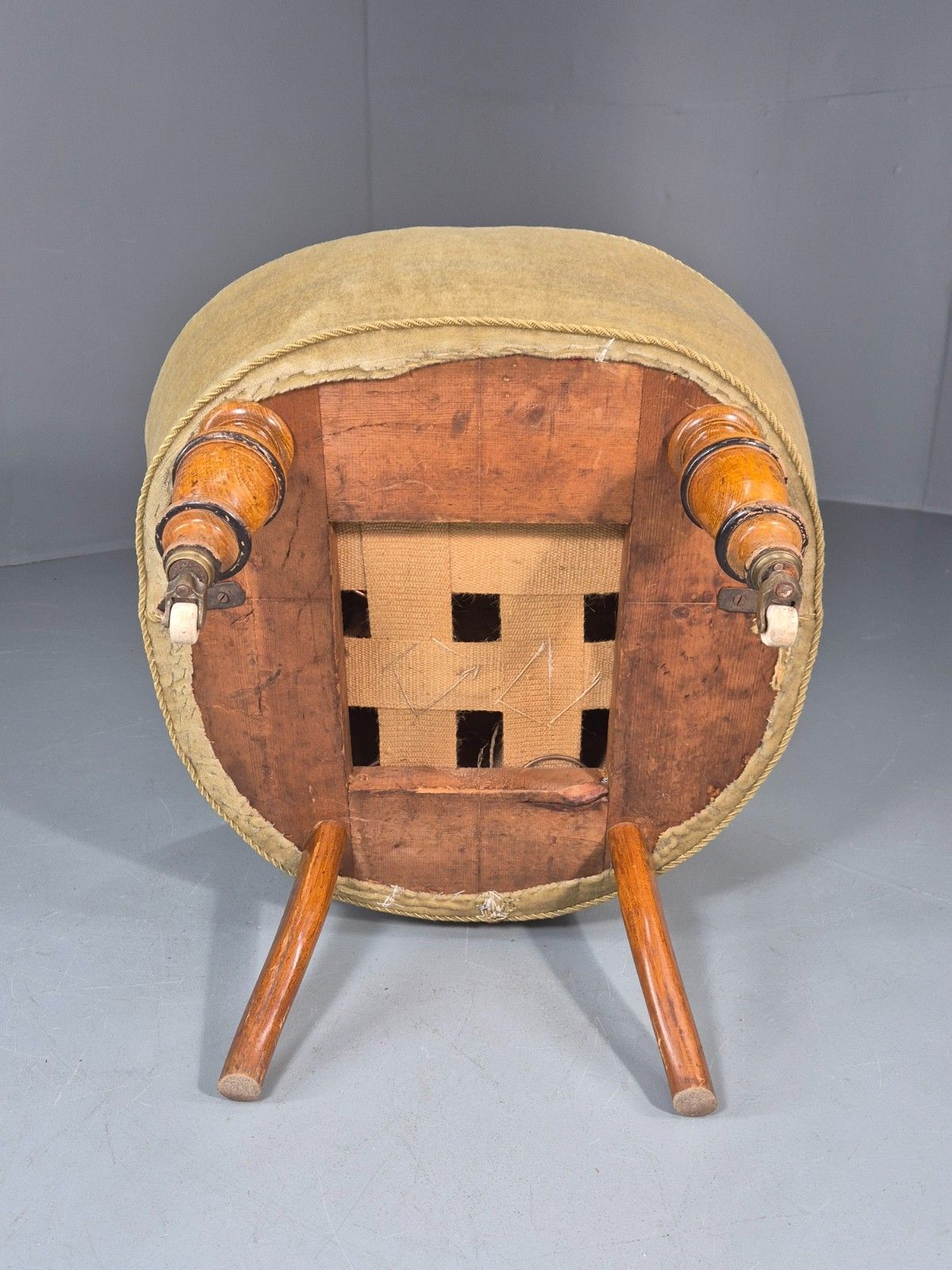 photo vinterior Antique Cocktail Chair Green Velour Vintage Danish 1800s  Eb10761 Vclo