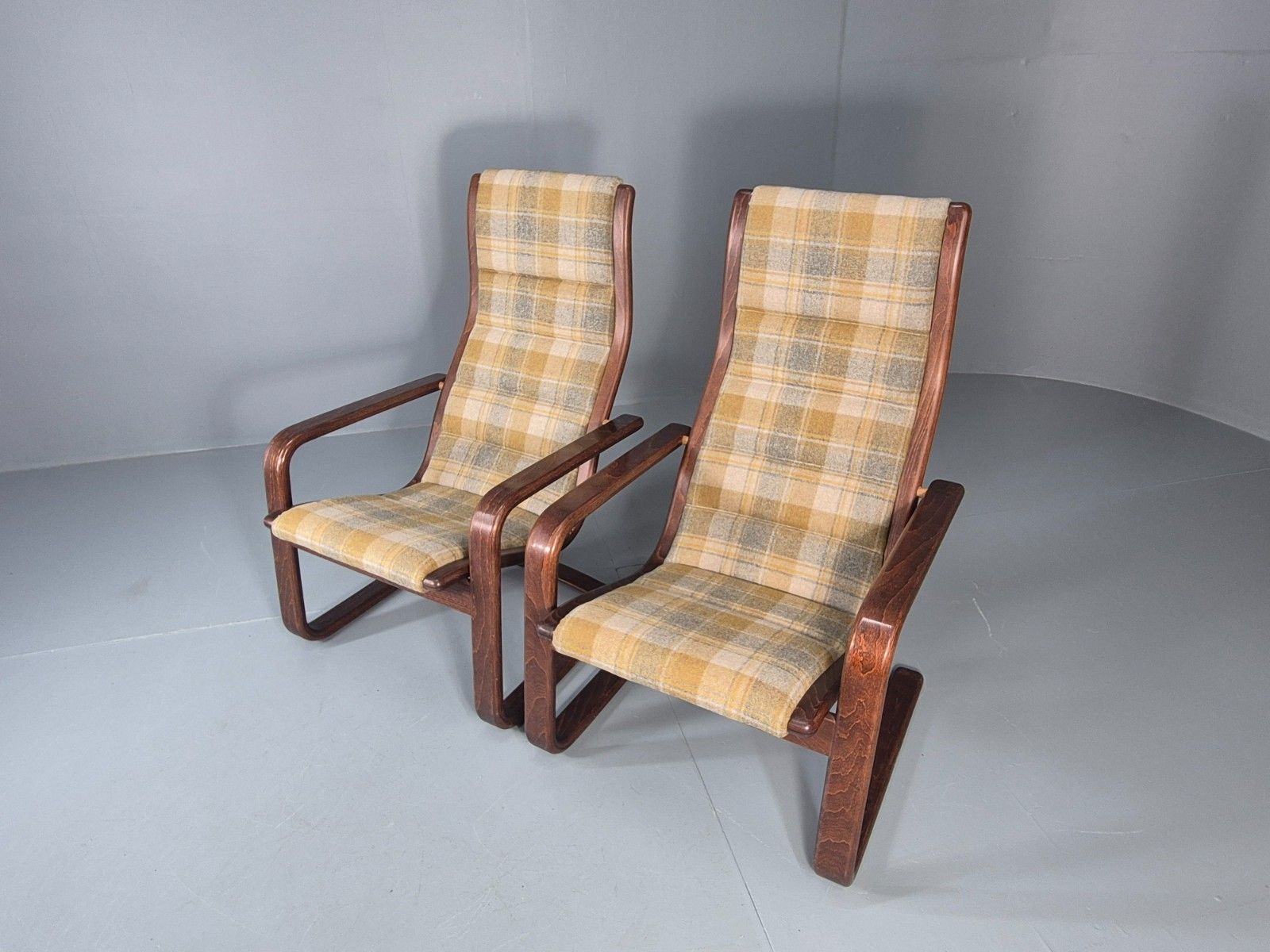 2 Mid Century Lounge Chairs New Upholstery 1970s Retro Danish  Eb10325 Mben photo vinterior
