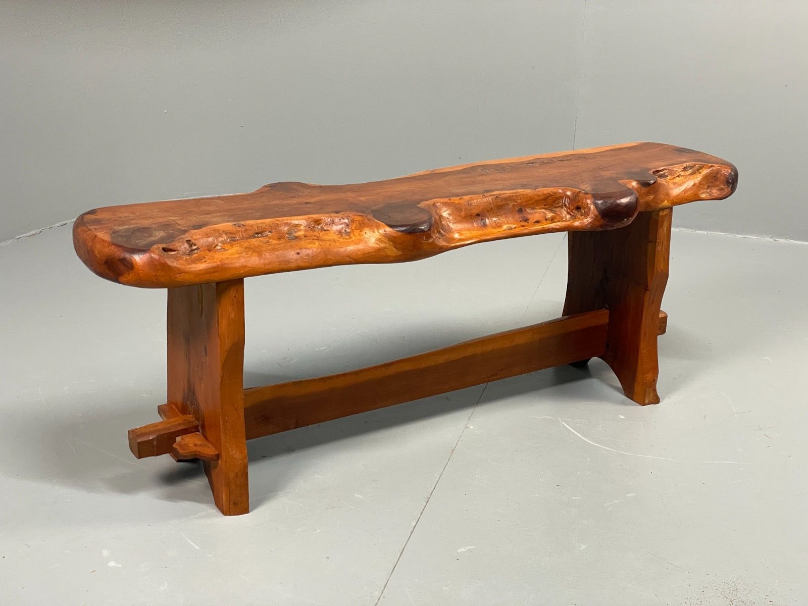 Natural Live Edge Bench Chunky Solid Organic Design Eb11066 Mwoo