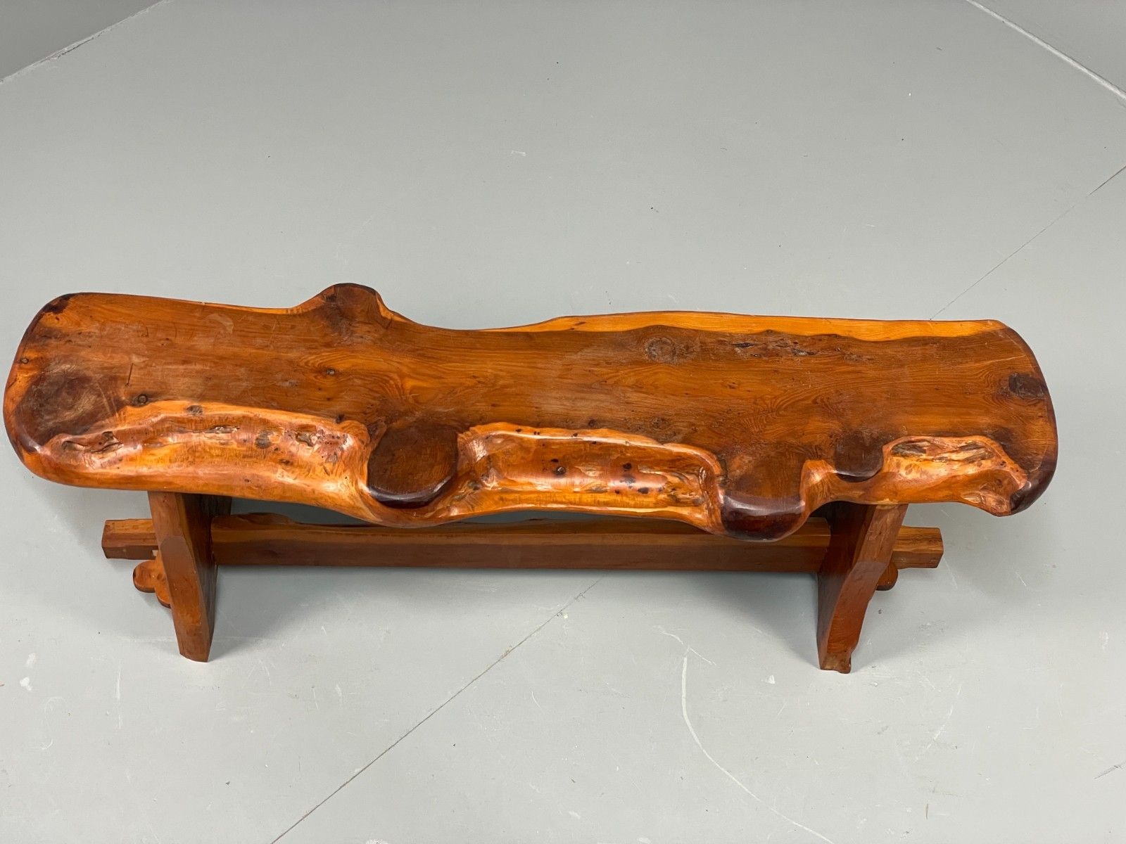 Natural Live Edge Bench Chunky Solid Organic Design Eb11066 Mwoo photo Garden Furniture