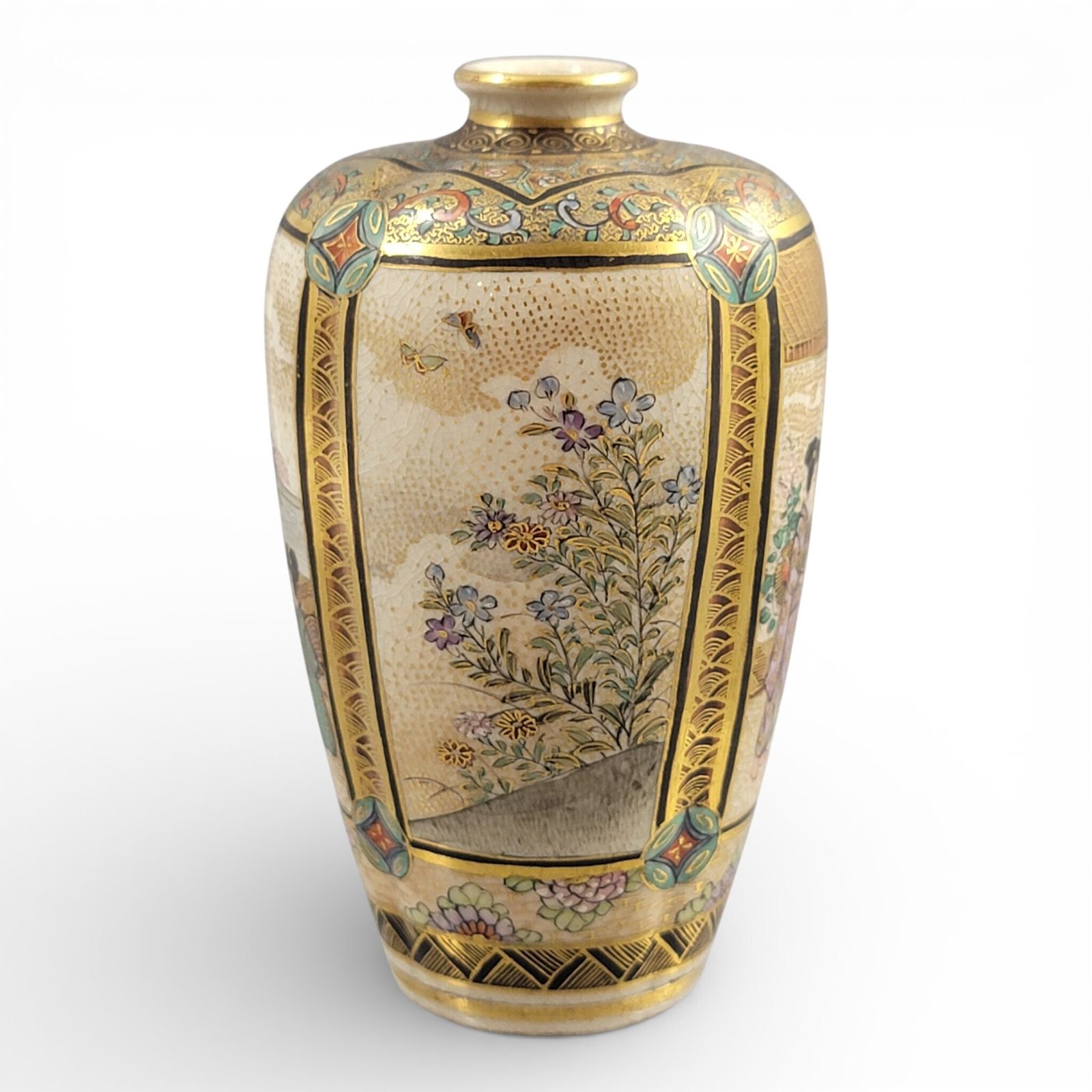 Miniature Japanese Satsuma Vase By Chosei, Kyoto, Meiji Era C.1890 photo 1400.0