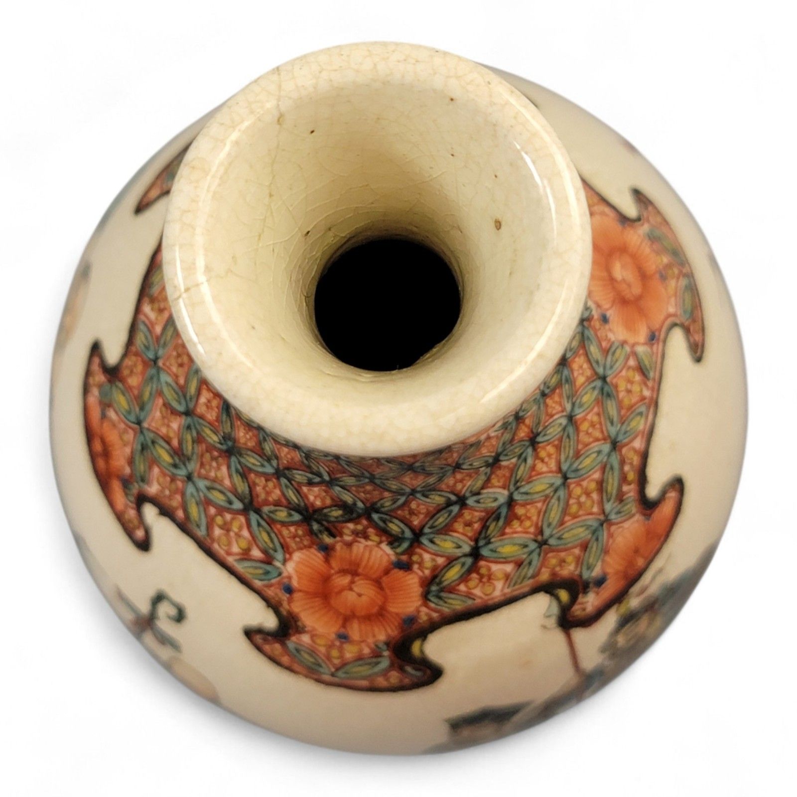 photo furniture Antique Kyoto Satsuma Tripod Vase — Chōshūzan, Jissei After Yoshisada (Meiji)