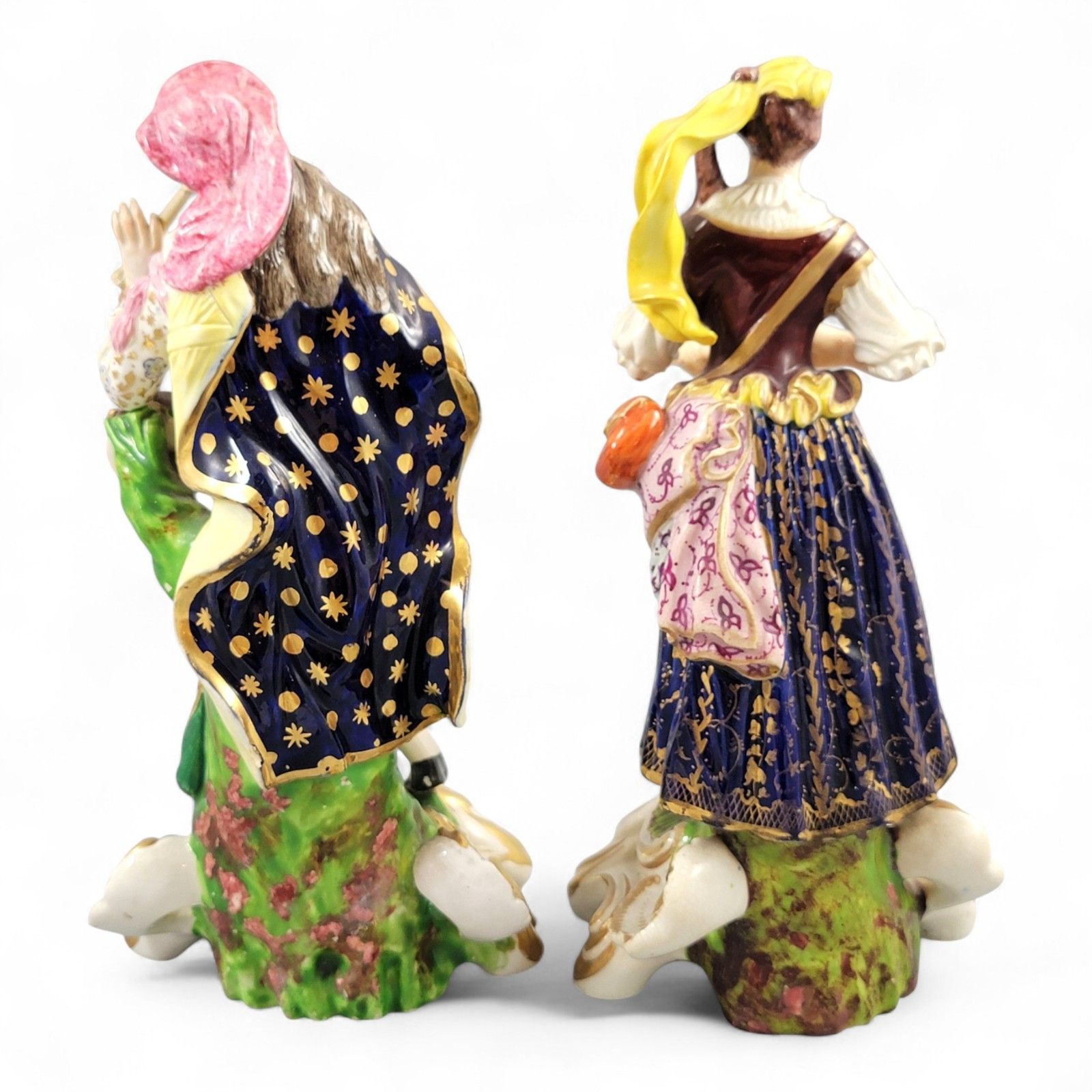 Derby Bloor Period Porcelain Figures “Idyllic Musicians” C.1815 Finely Enamelled photo Home Decor