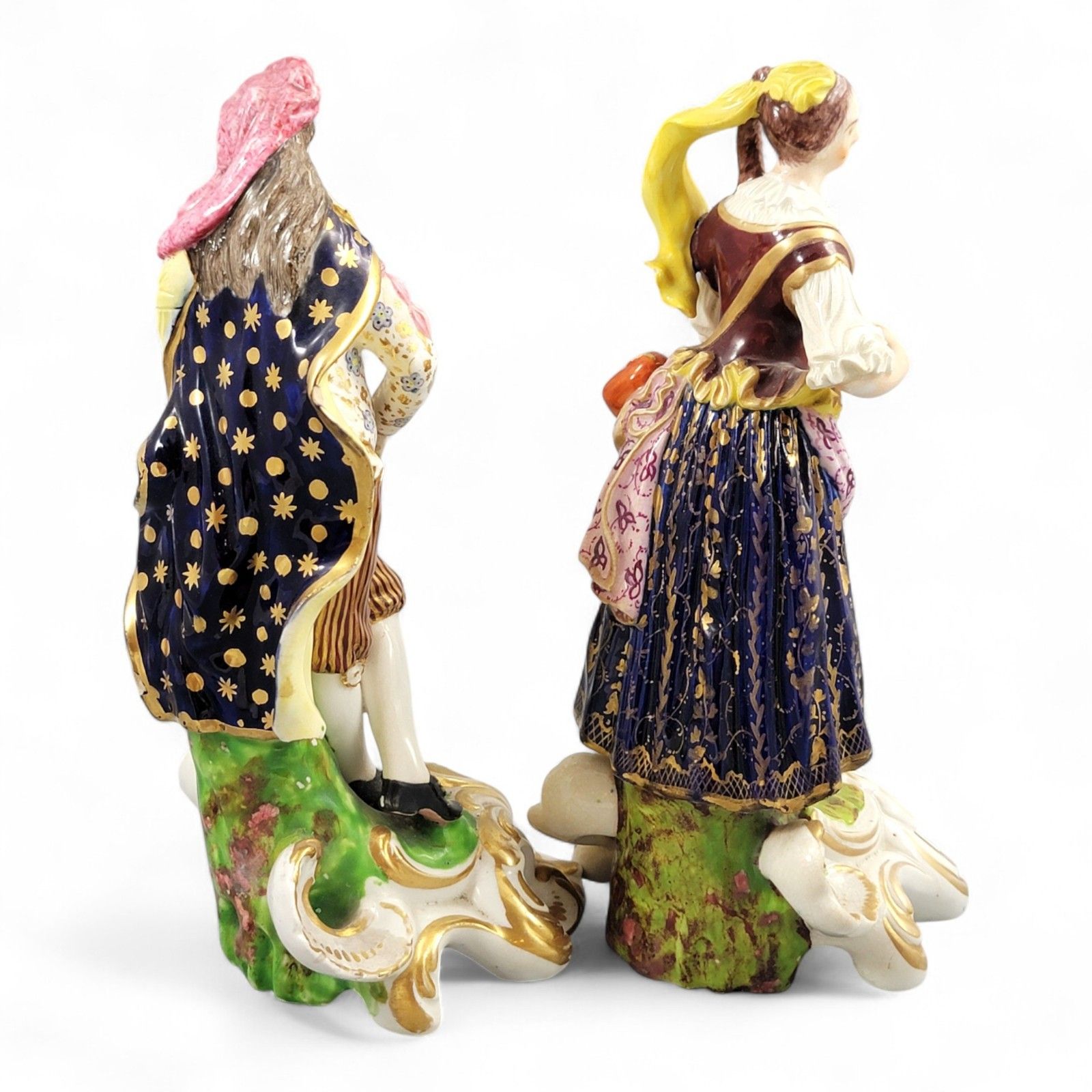 Derby Bloor Period Porcelain Figures “Idyllic Musicians” C.1815 Finely Enamelled photo 800.0