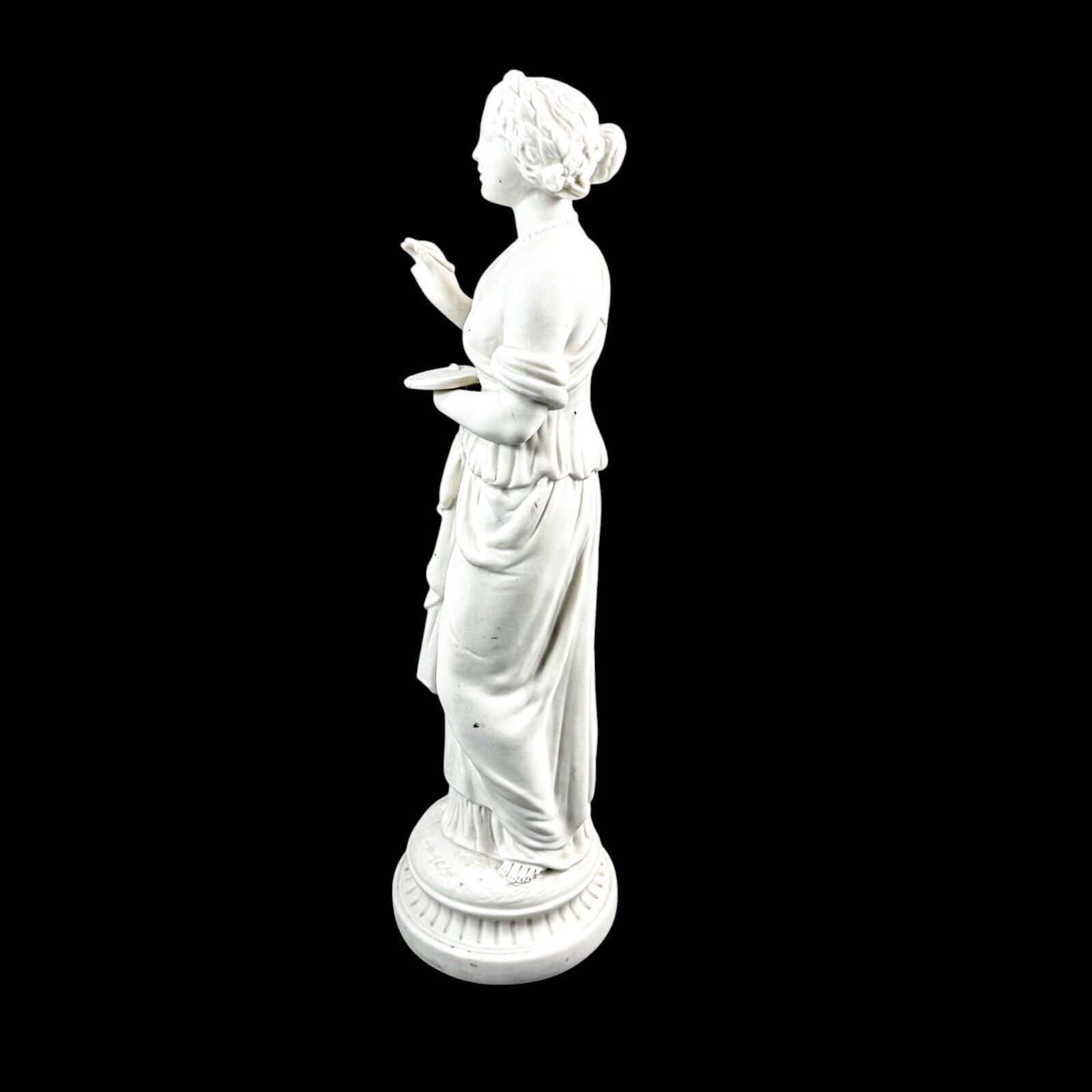 Antique Victorian Neoclassical Bisque Porcelain Figure, England 1850s photo 400.0