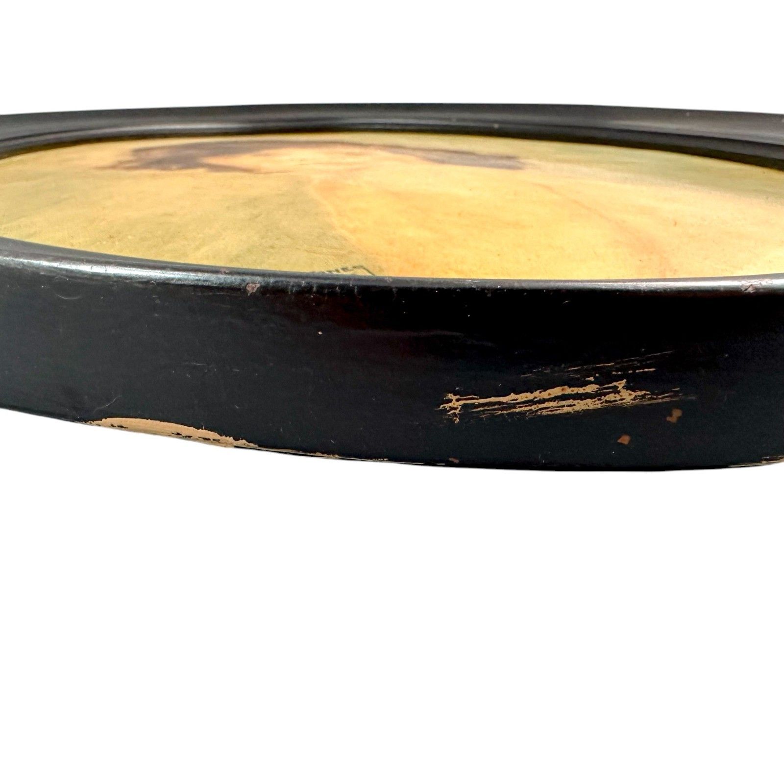 photo vintage “Childhood” 1930 Oil Painting By Bown Jones – Oval Ebonised Frame
