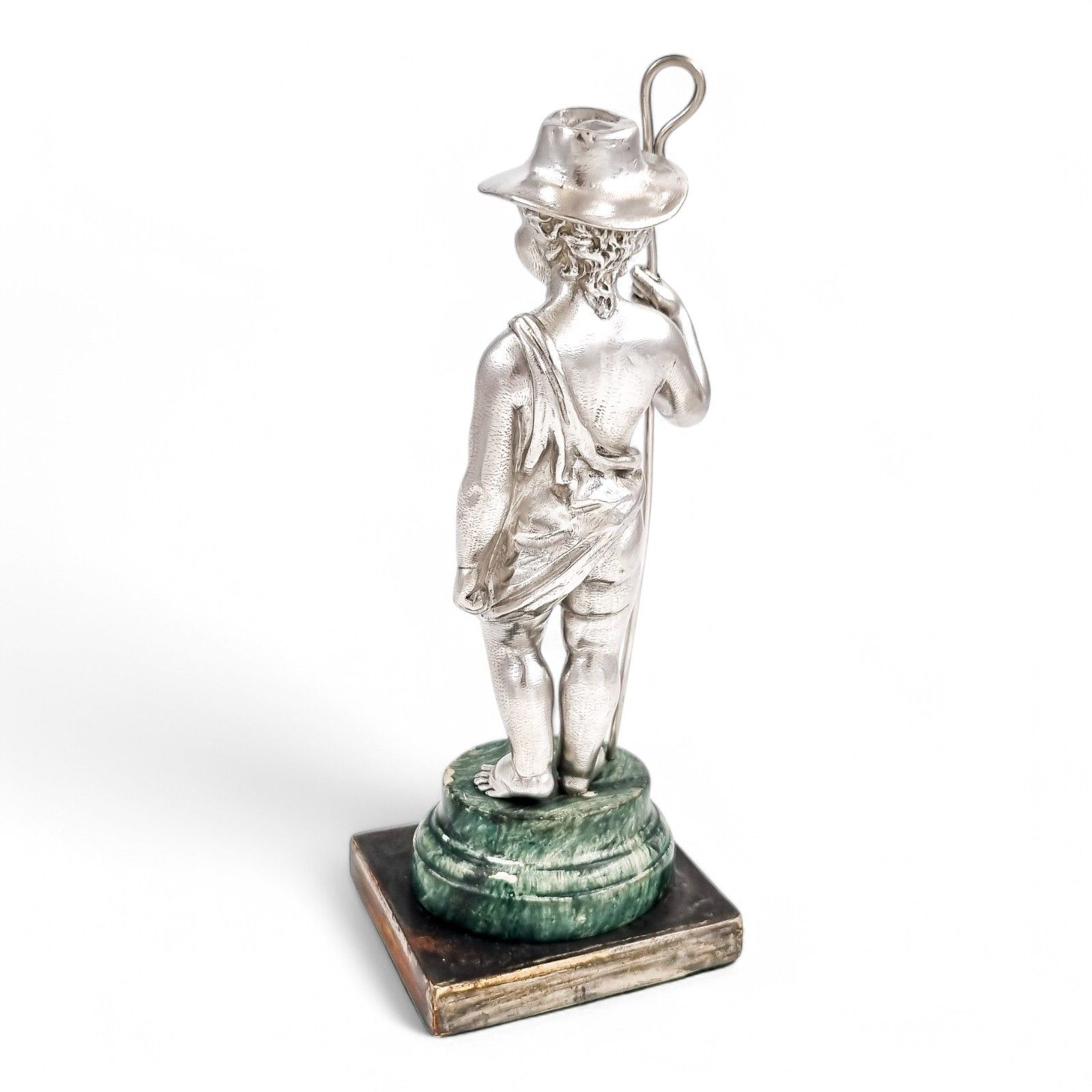 Victorian Edward & John Barnard Victorian Sterling Silver Shepherd Boy, C. 1860s photo for sale