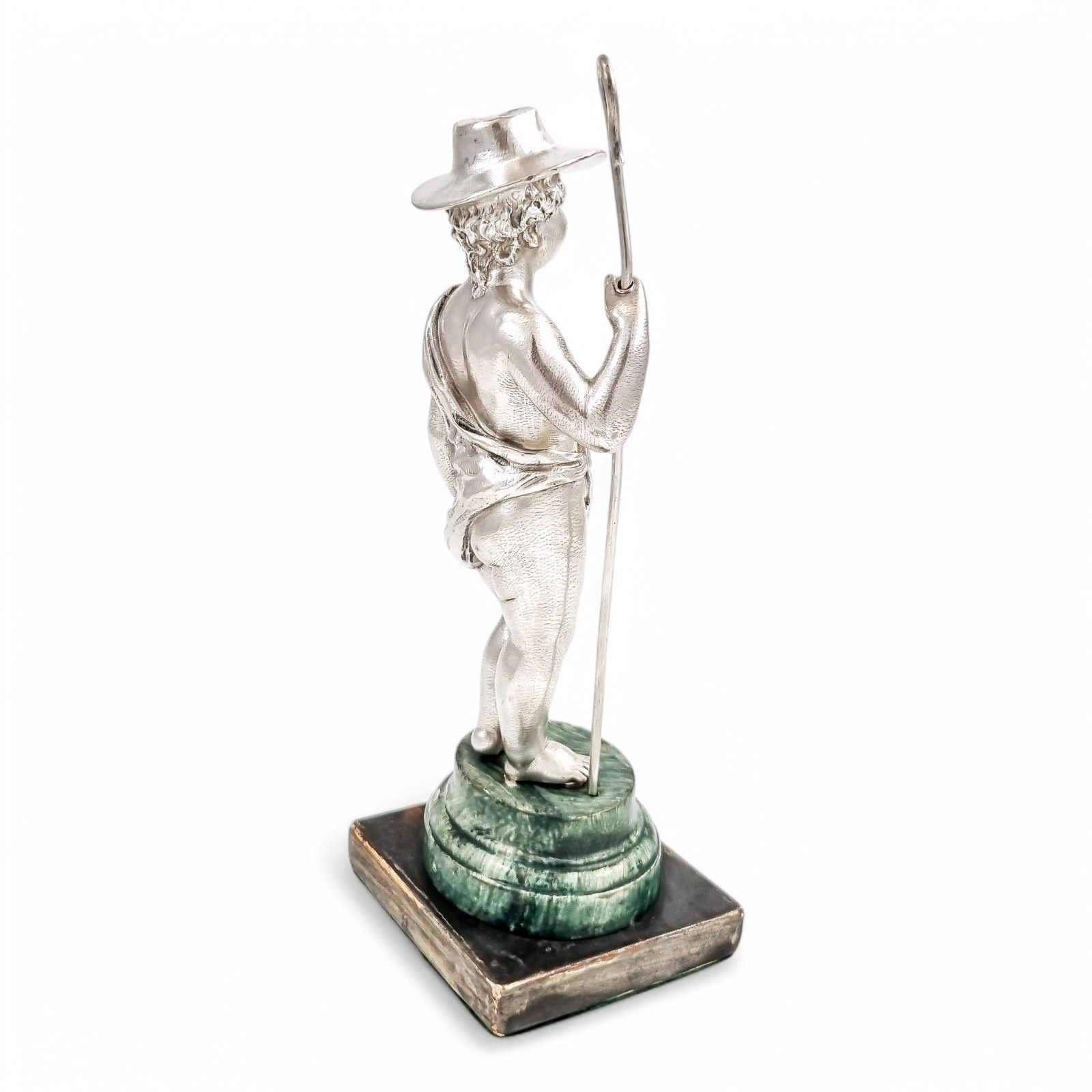 Victorian Edward & John Barnard Victorian Sterling Silver Shepherd Boy, C. 1860s photo vinterior