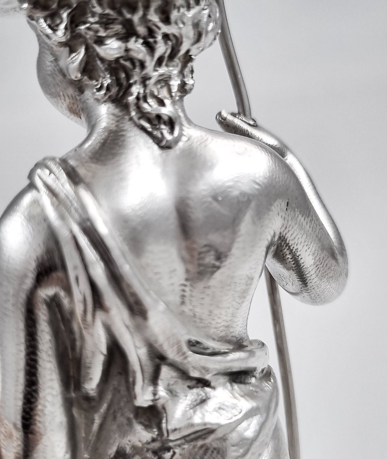 Home Decor Victorian Edward & John Barnard Victorian Sterling Silver Shepherd Boy, C. 1860s photo